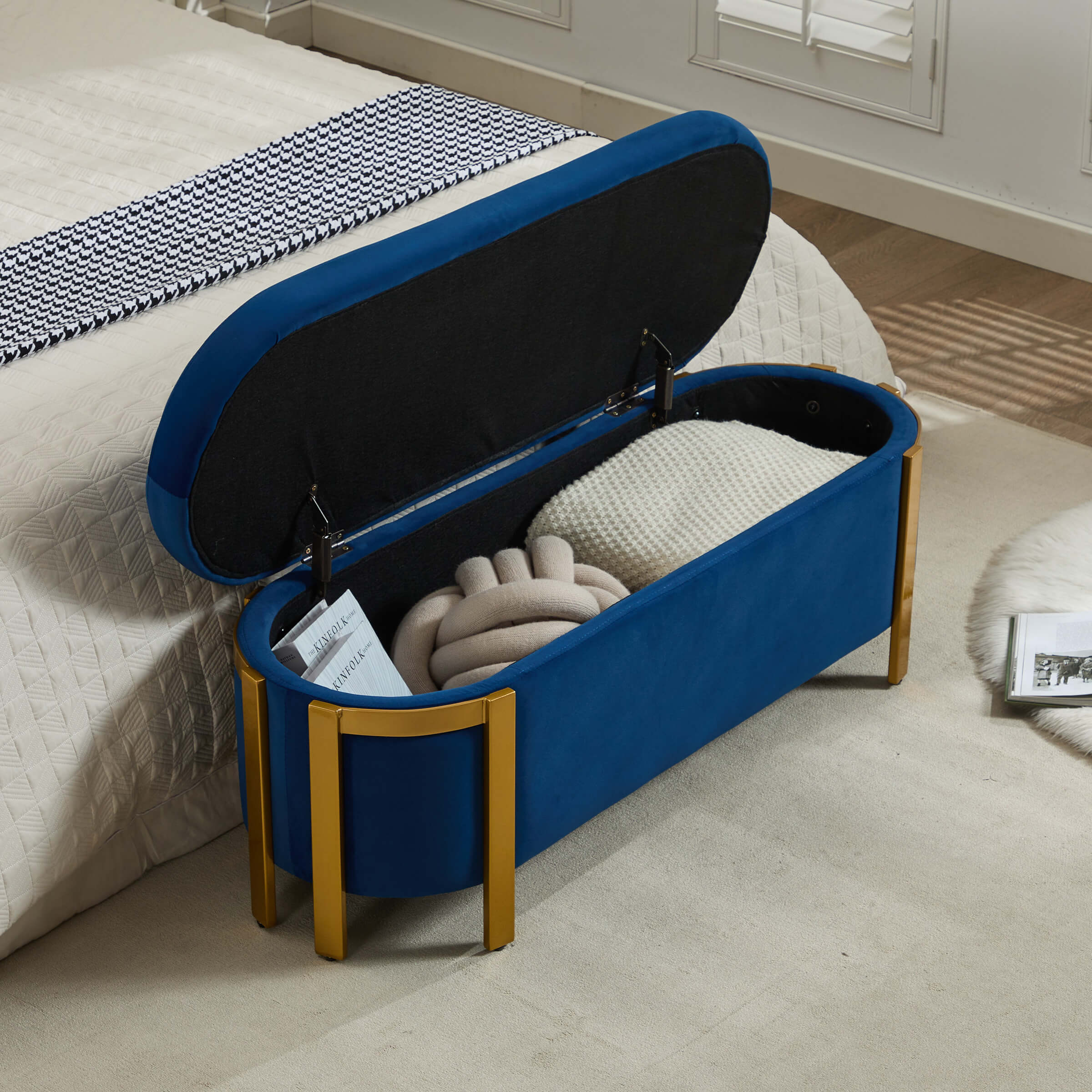 48”W Storage Bench Ottoman End of Bed - 5001BH - Image 4