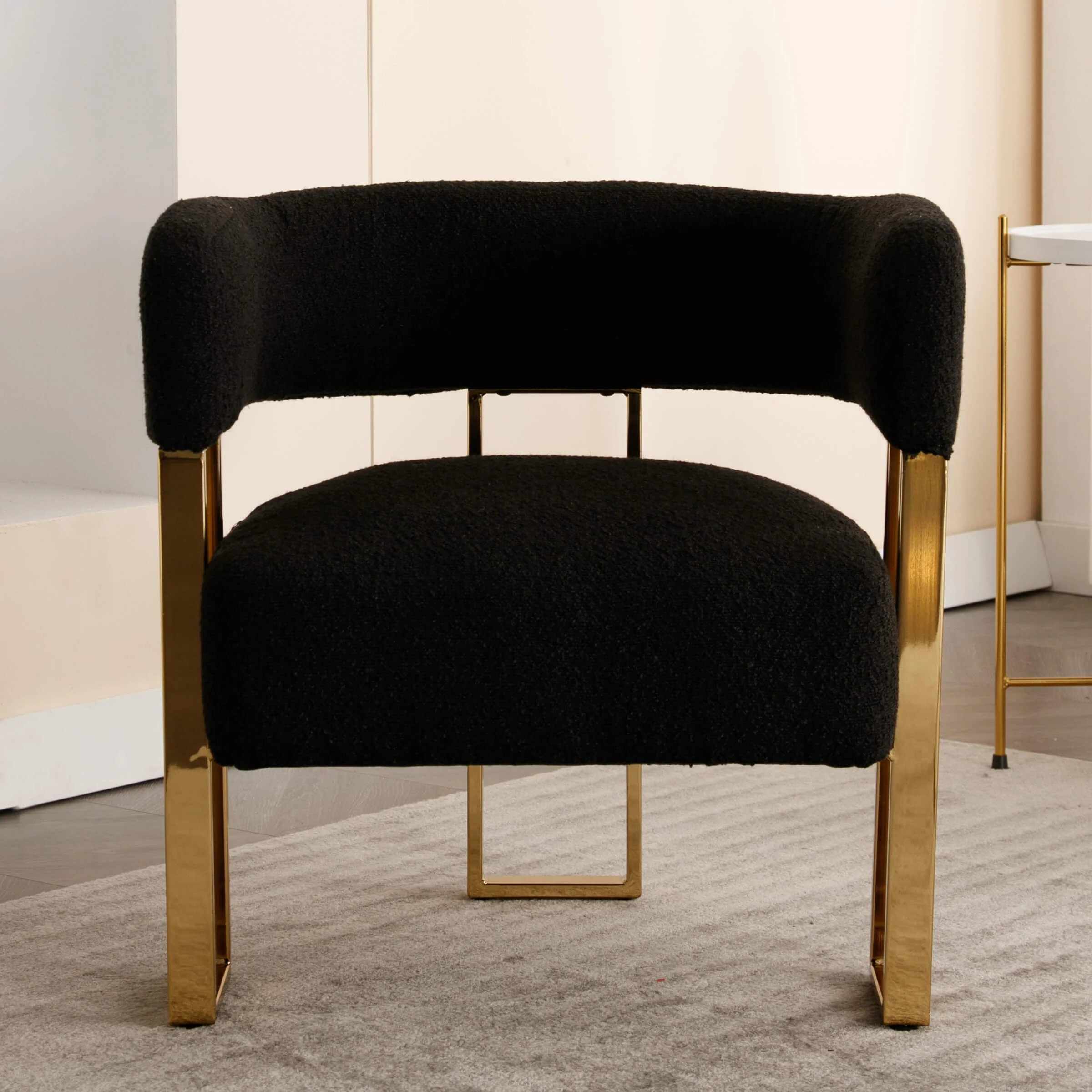 Barrel Chair with Gold Metal Legs 1 PCS - 72005AC - Image 11