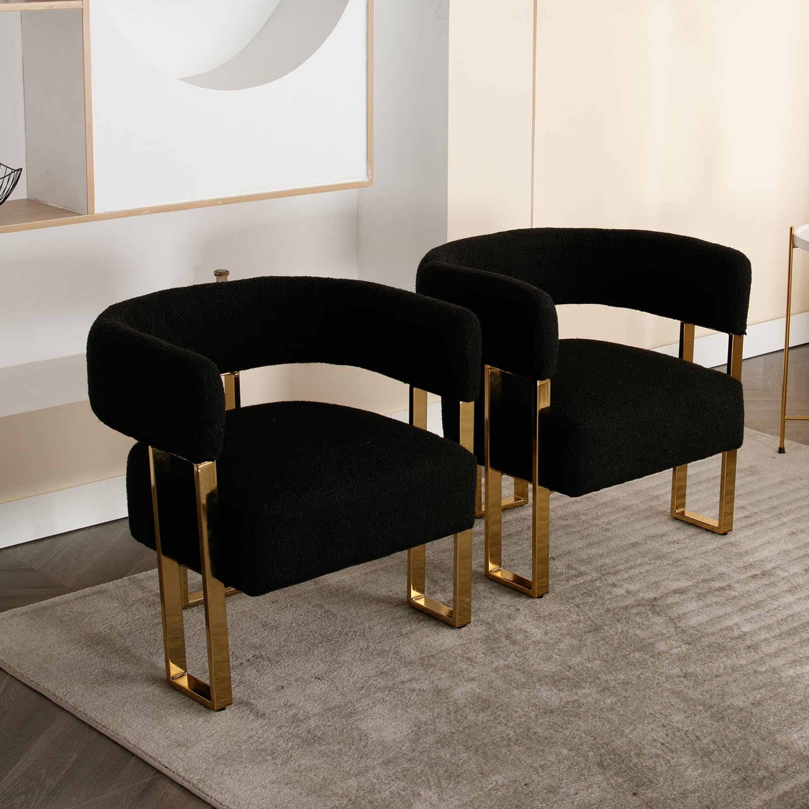Barrel Chair with Gold Metal Legs 1 PCS - 72005AC - Image 14