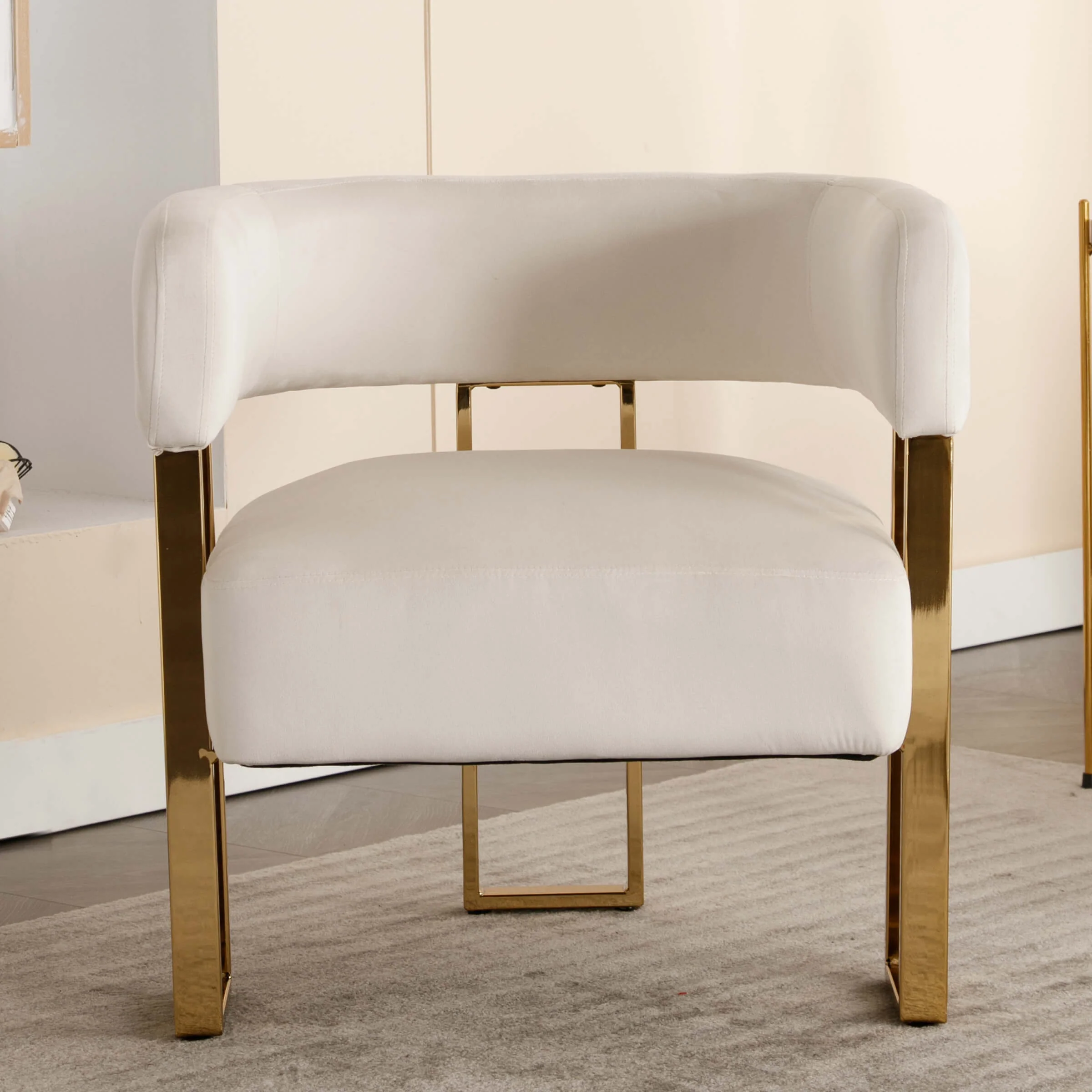 Barrel Chair with Gold Metal Legs 1 PCS - 72005AC - Image 19