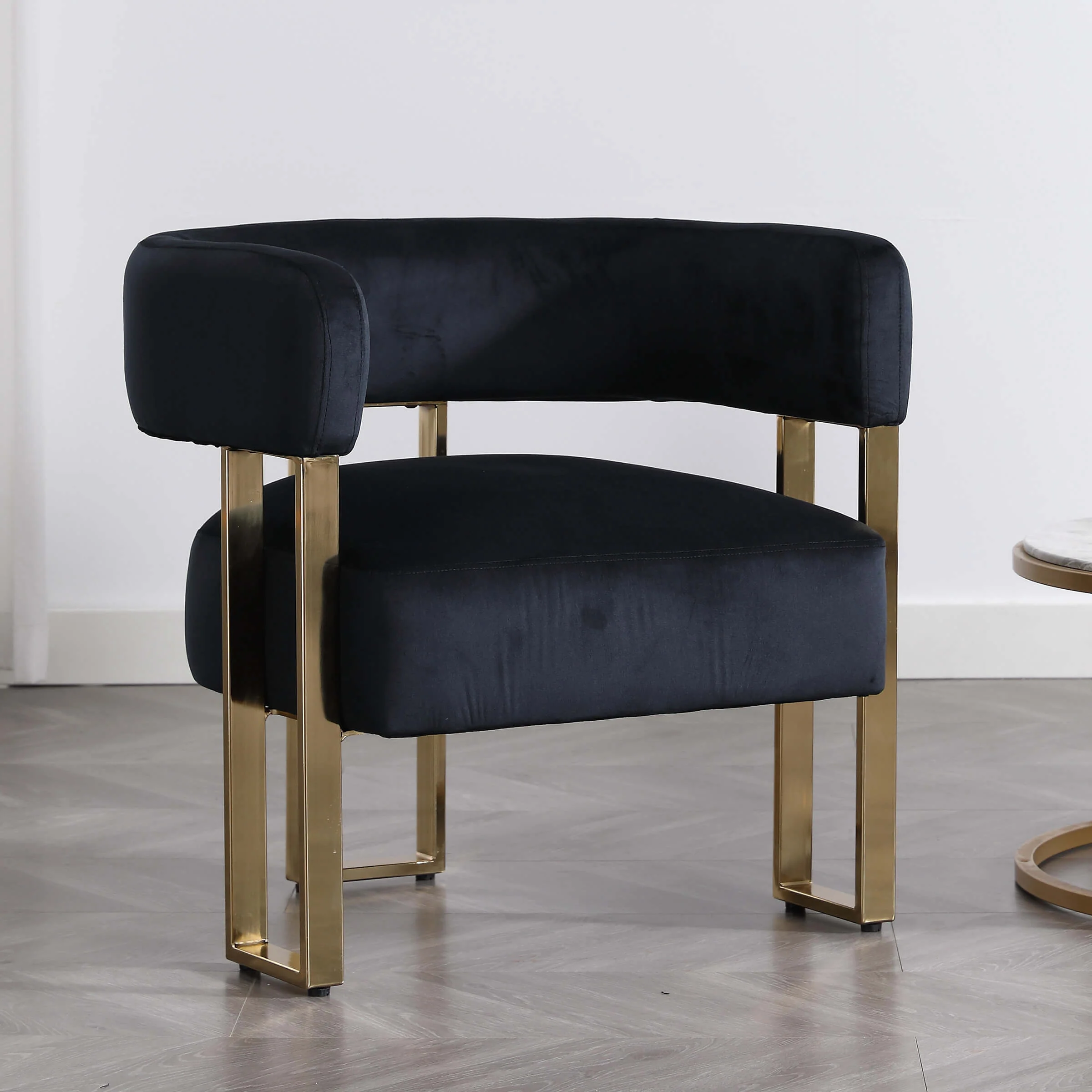 Barrel Chair with Gold Metal Legs 1 PCS - 72005AC - Image 26