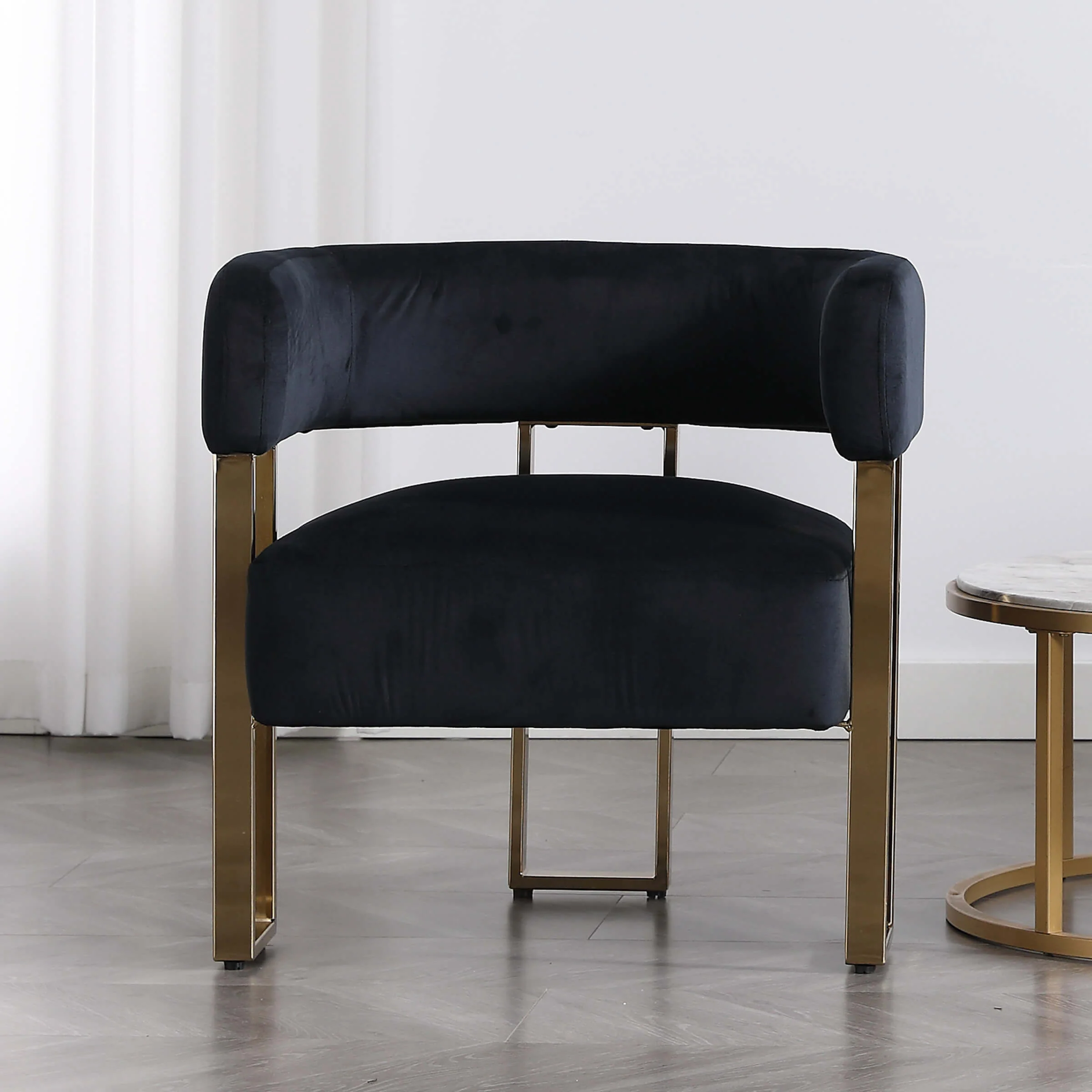 Barrel Chair with Gold Metal Legs 1 PCS - 72005AC - Image 27