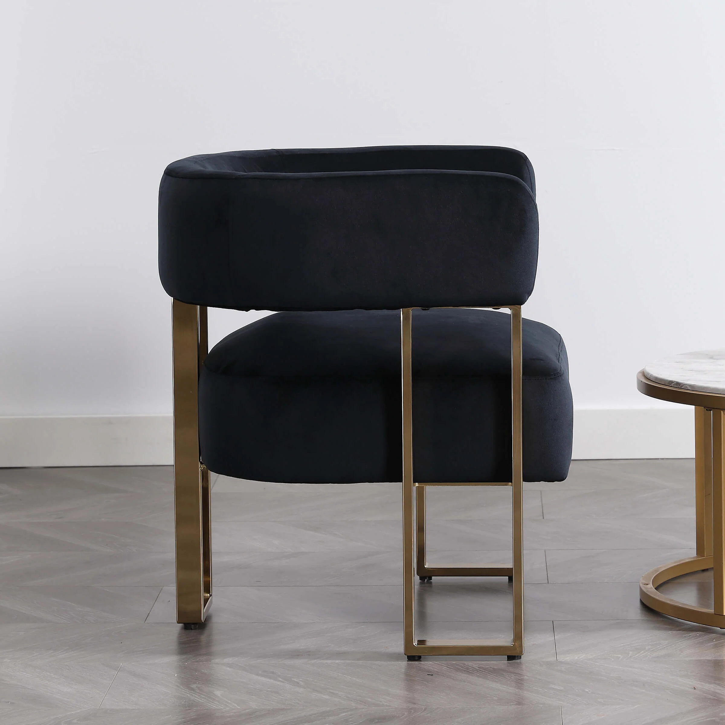 Barrel Chair with Gold Metal Legs 1 PCS - 72005AC - Image 28