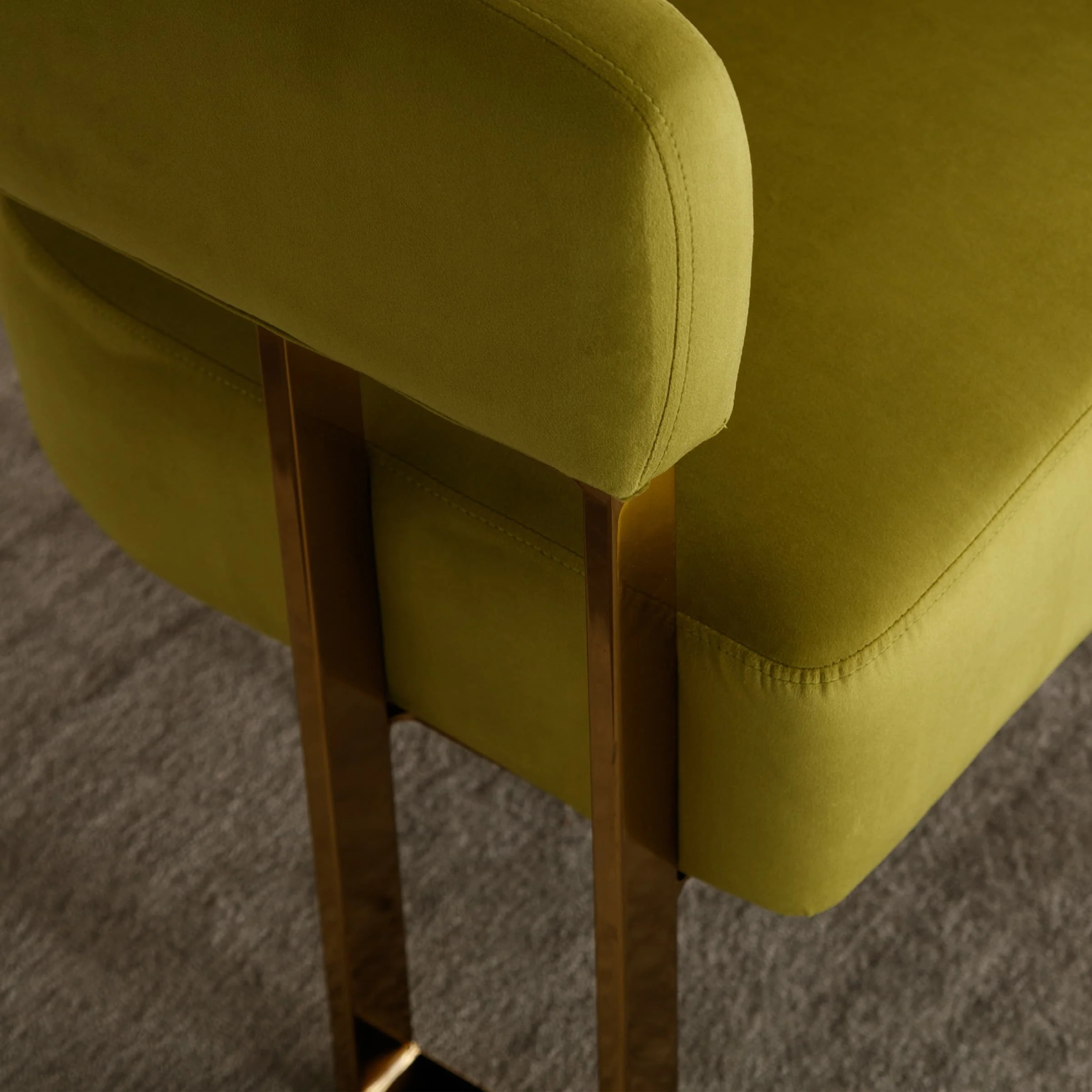 Barrel Chair with Gold Metal Legs 1 PCS - 72005AC - Image 7