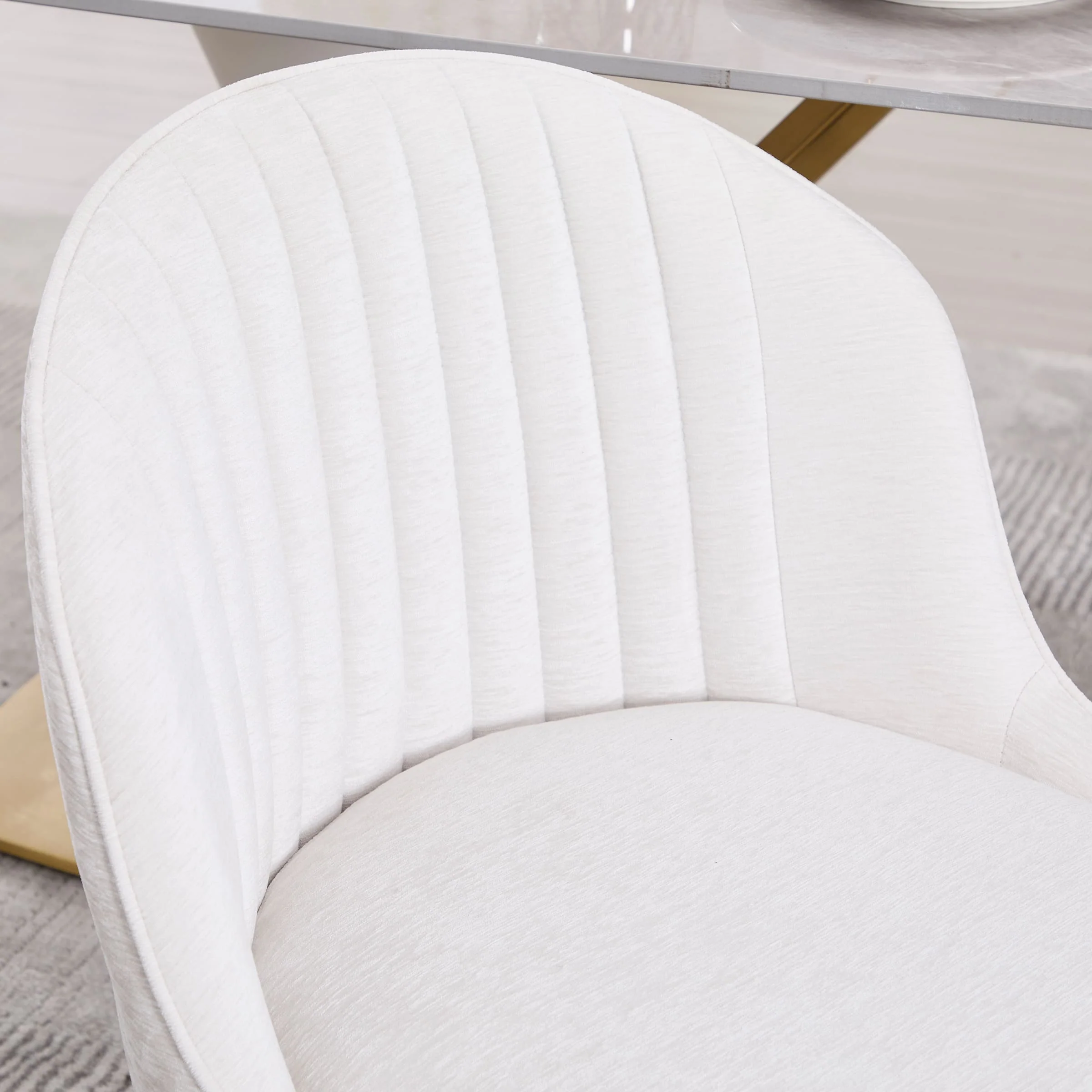 Armless Gold Legs Dinning Chairs Set of 2- 9067DC - Image 17