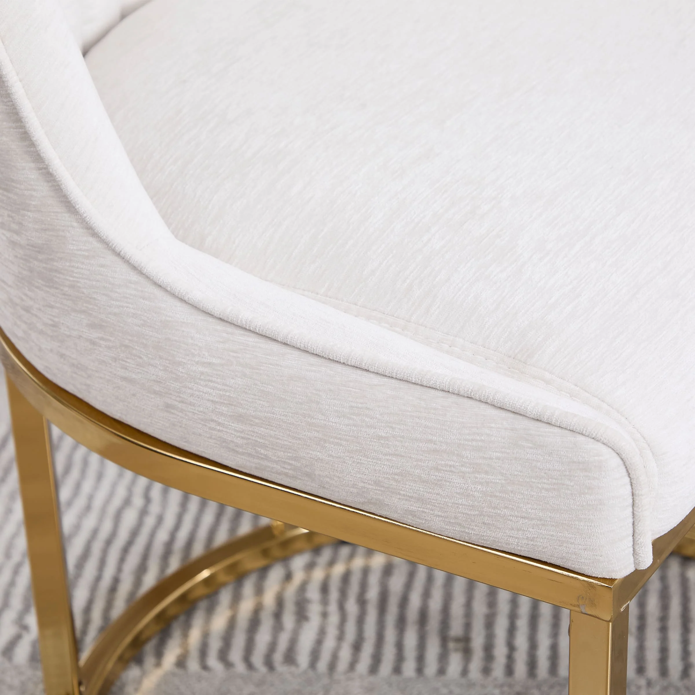 Armless Gold Legs Dinning Chairs Set of 2- 9067DC - Image 18