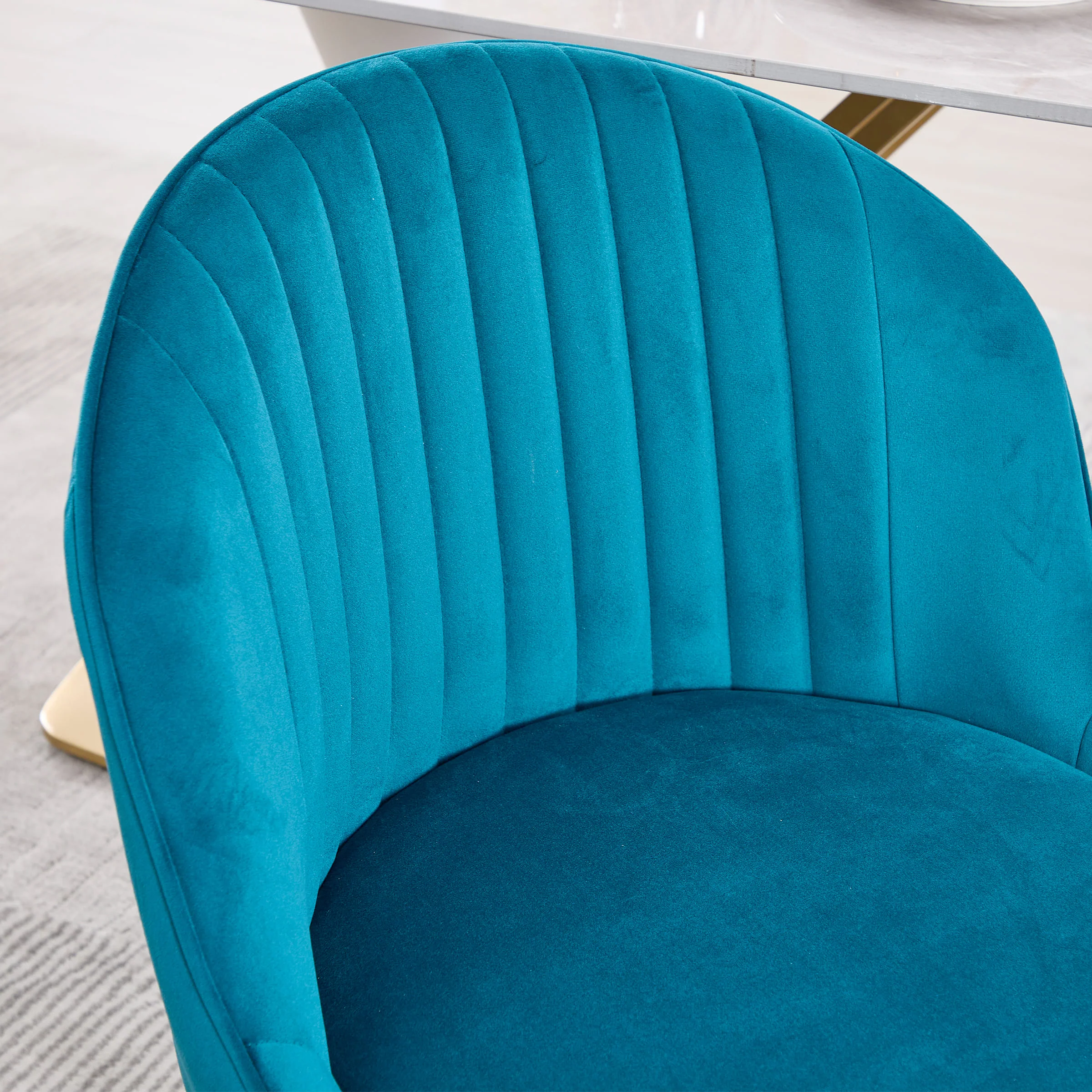 Armless Gold Legs Dinning Chairs Set of 2- 9067DC - Image 6