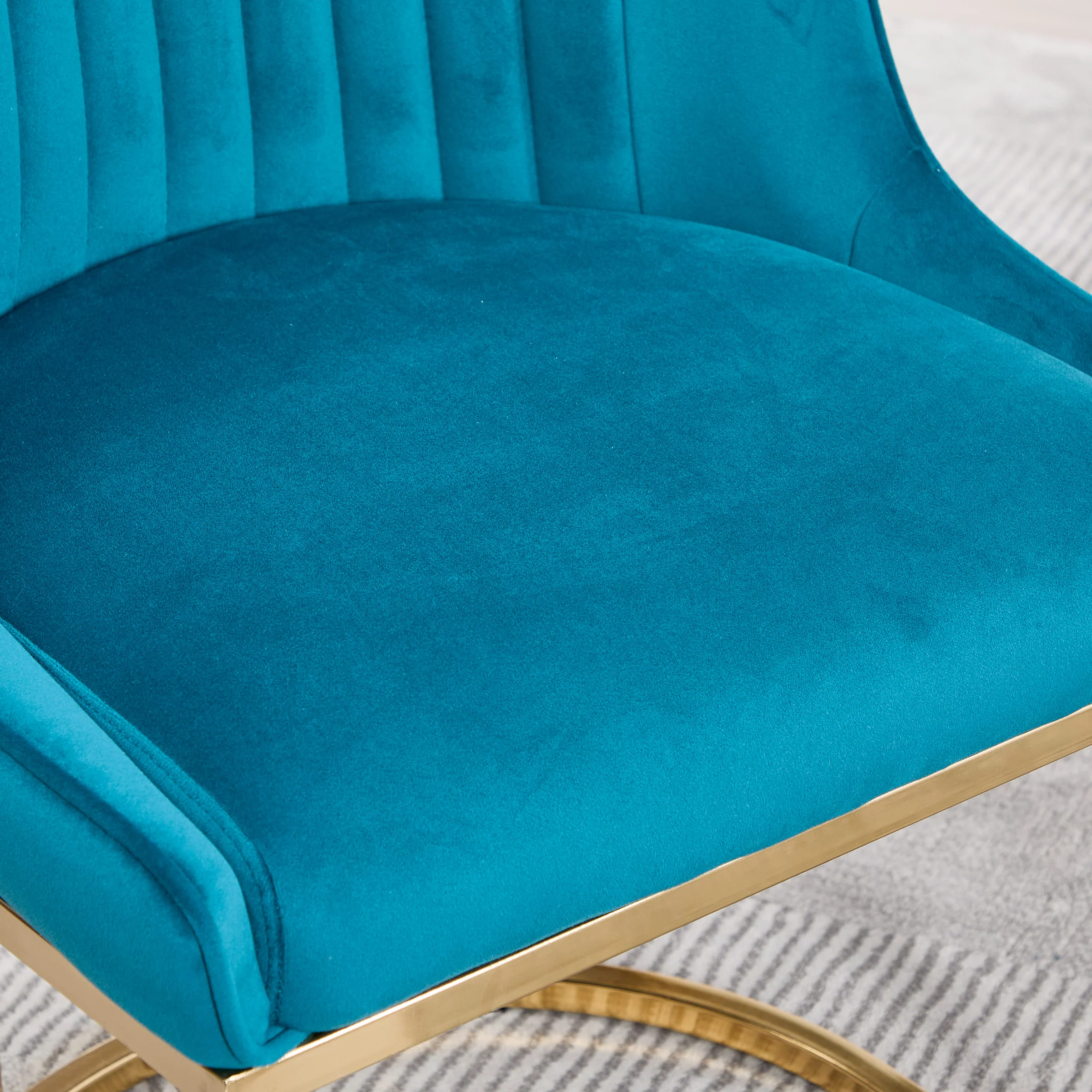 Armless Gold Legs Dinning Chairs Set of 2- 9067DC - Image 7