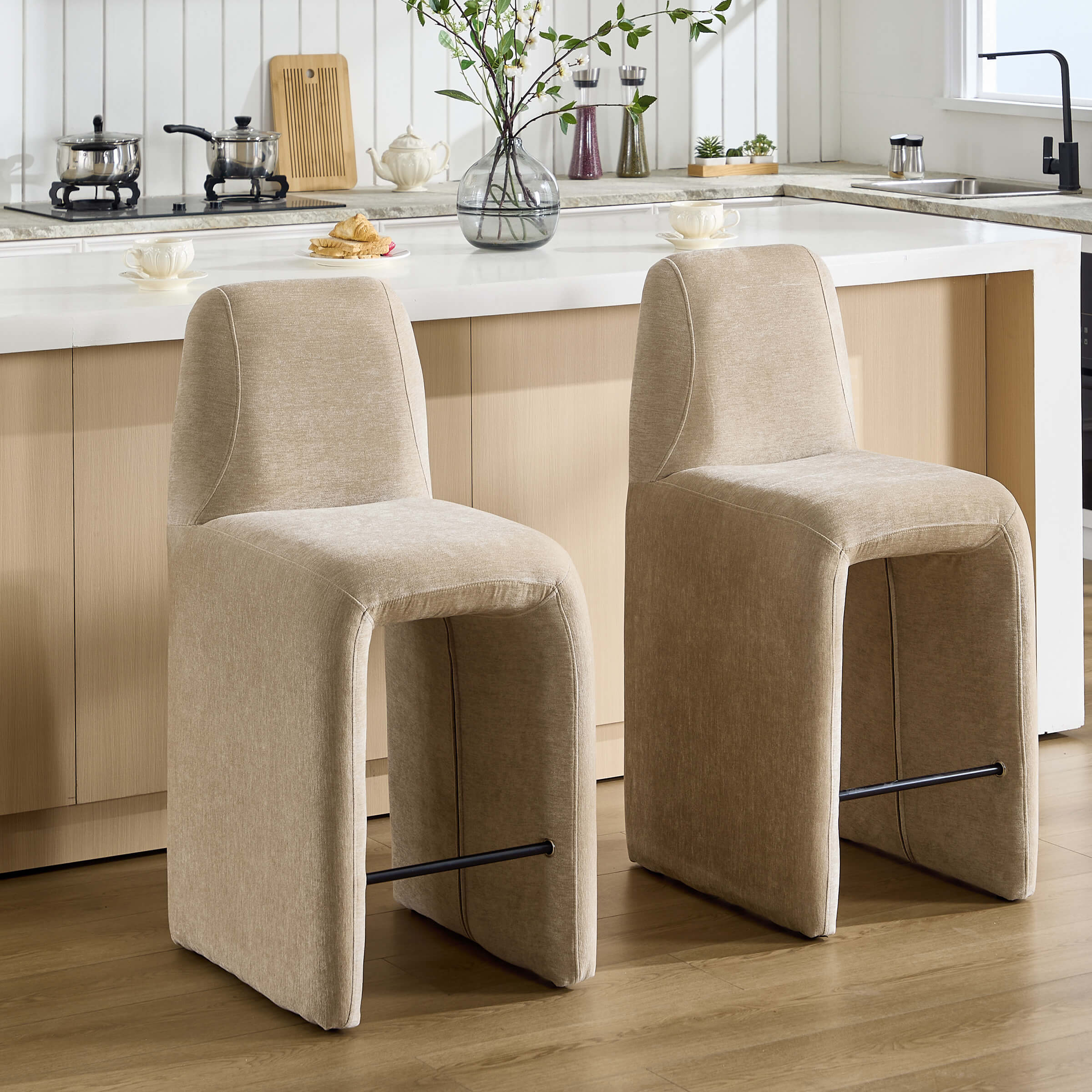 Bohemian Bar Stool with Footrest - 6049CS - Image 12