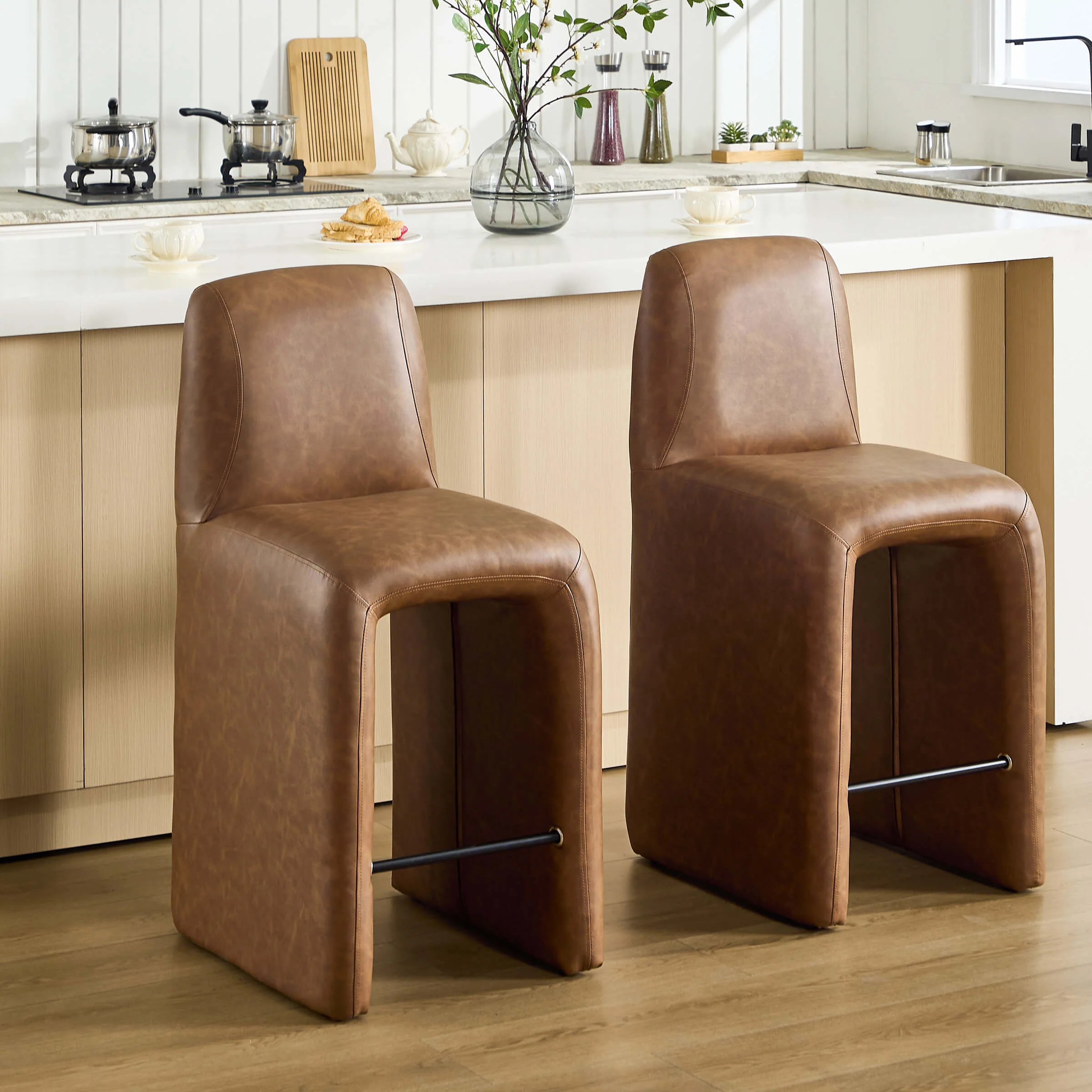 Bohemian Bar Stool with Footrest - 6049CS - Image 21