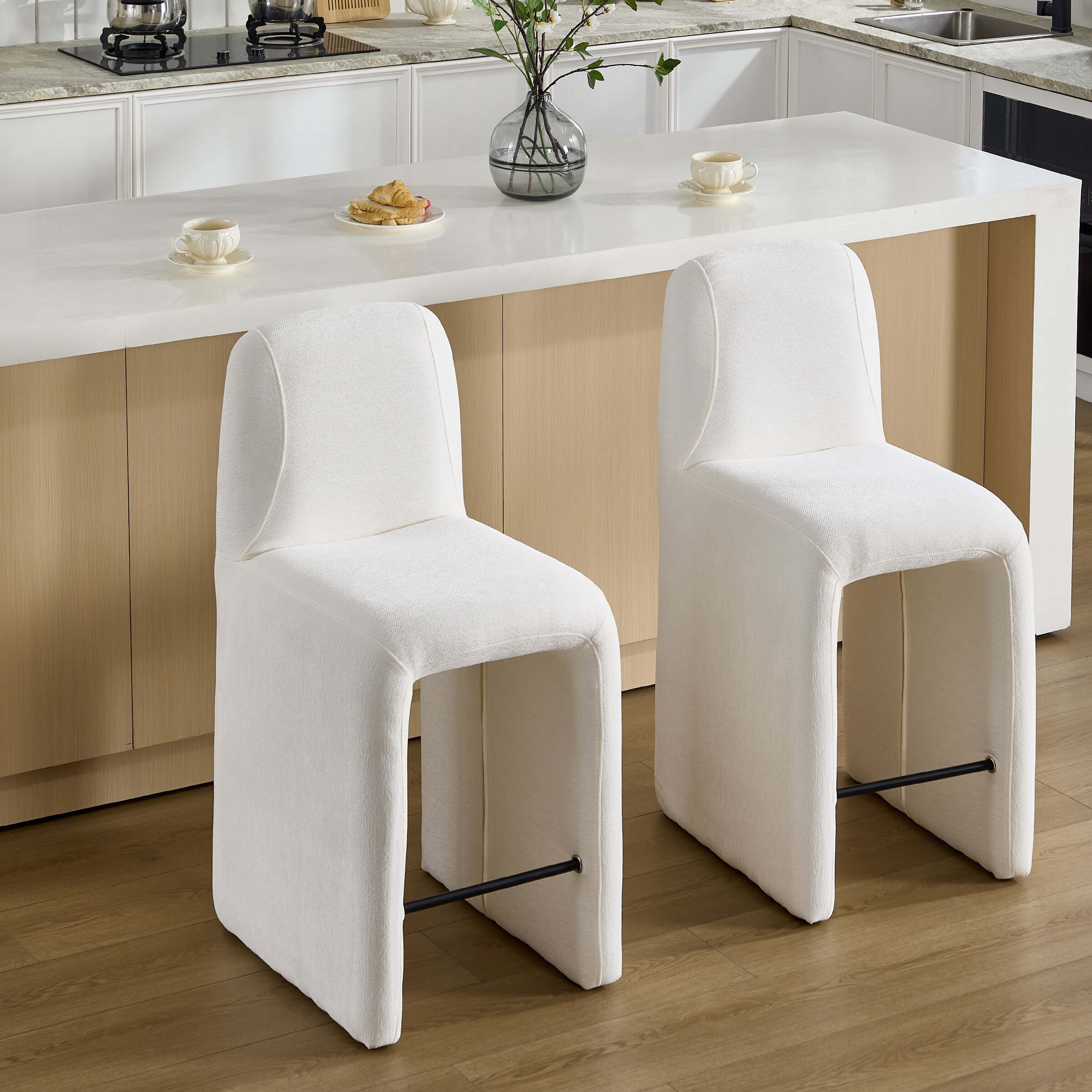 Bohemian Bar Stool with Footrest - 6049CS - Image 3