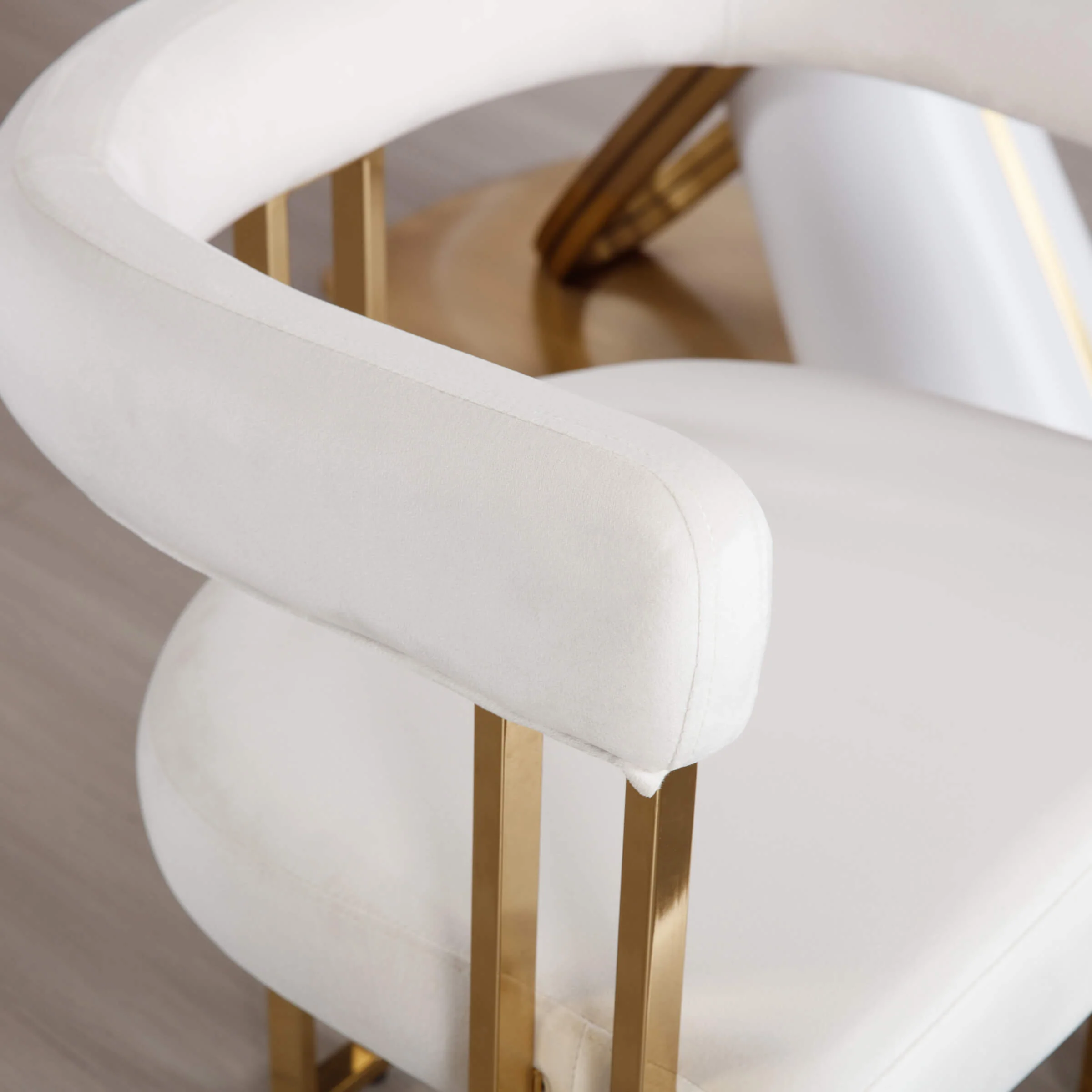 Gold Metal Legs Dining Chairs Set of 2 - 73004DC - Image 14