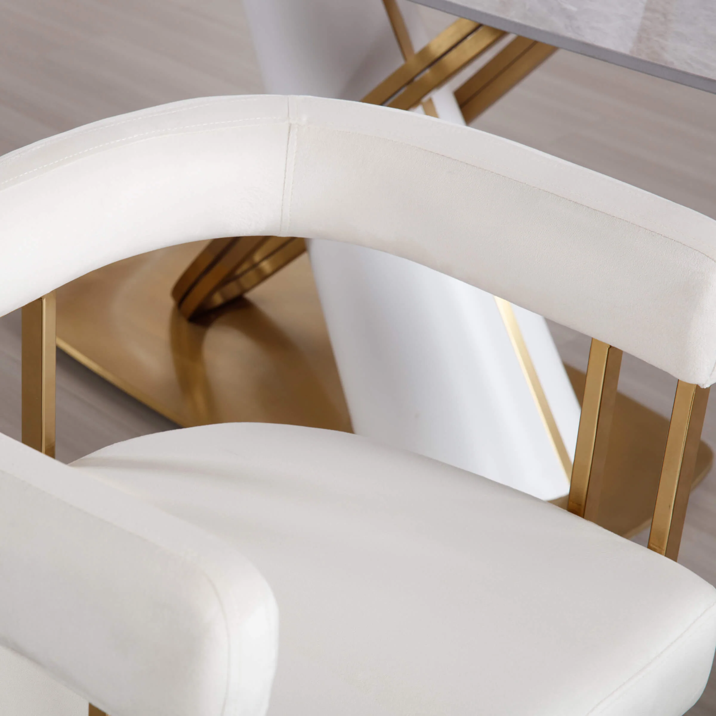 Gold Metal Legs Dining Chairs Set of 2 - 73004DC - Image 15