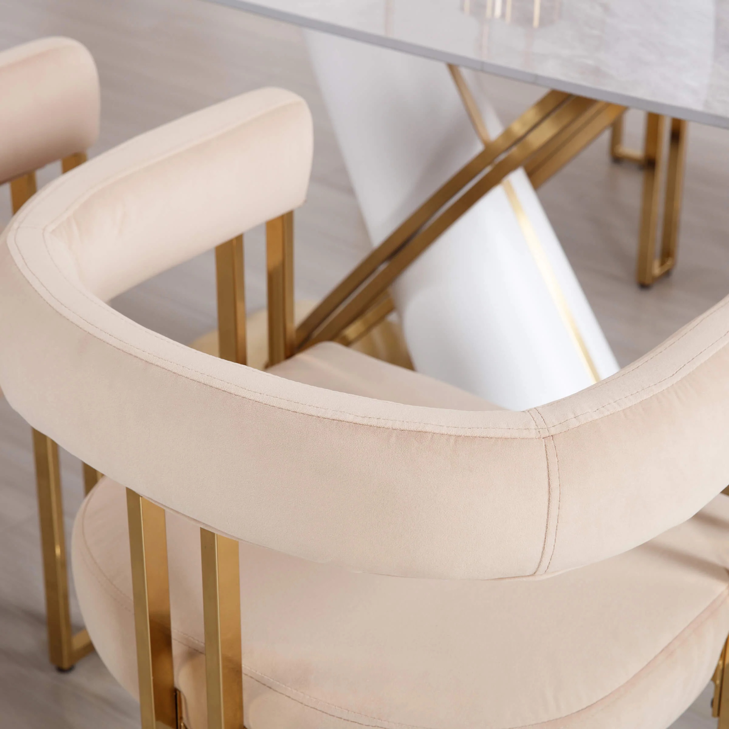 Gold Metal Legs Dining Chairs Set of 2 - 73004DC - Image 22