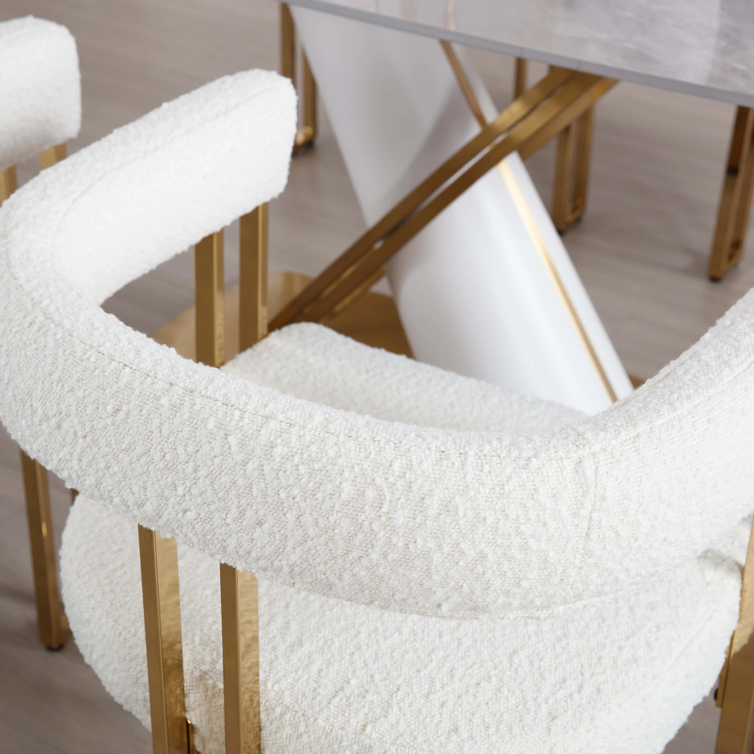 Gold Metal Legs Dining Chairs Set of 2 - 73004DC - Image 7