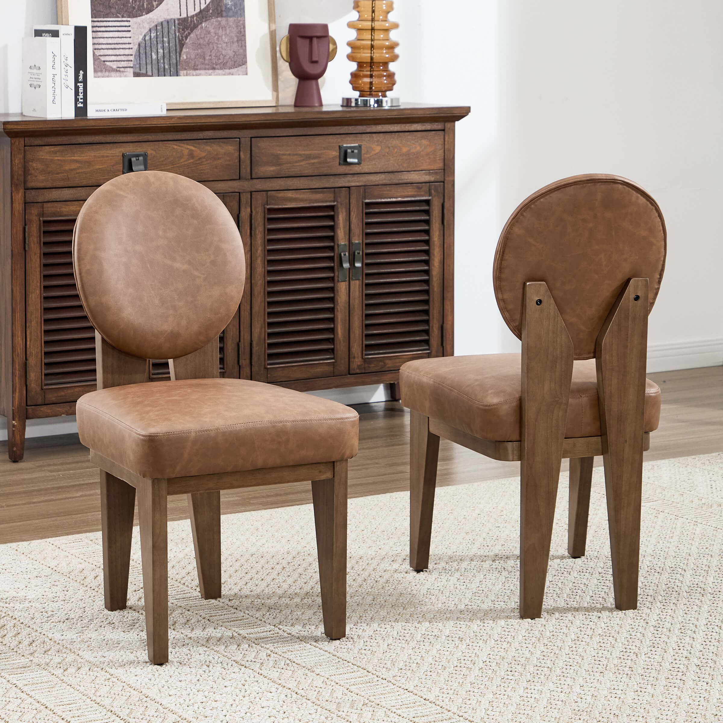 Mid-Century Modern Walnut Dining Chairs Set of 2 - 10090DC - Image 18