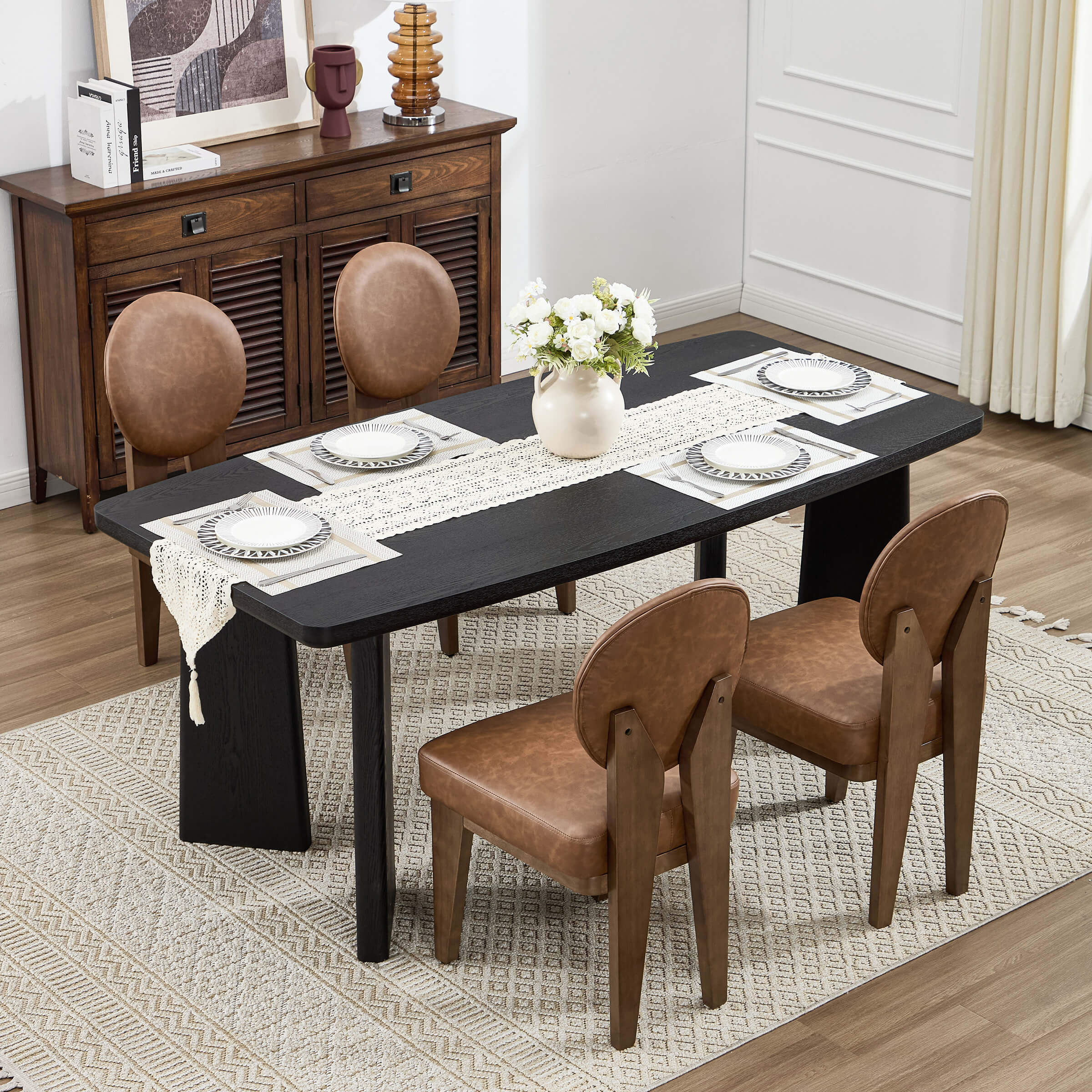 Mid-Century Modern Walnut Dining Chairs Set of 2 - 10090DC - Image 19