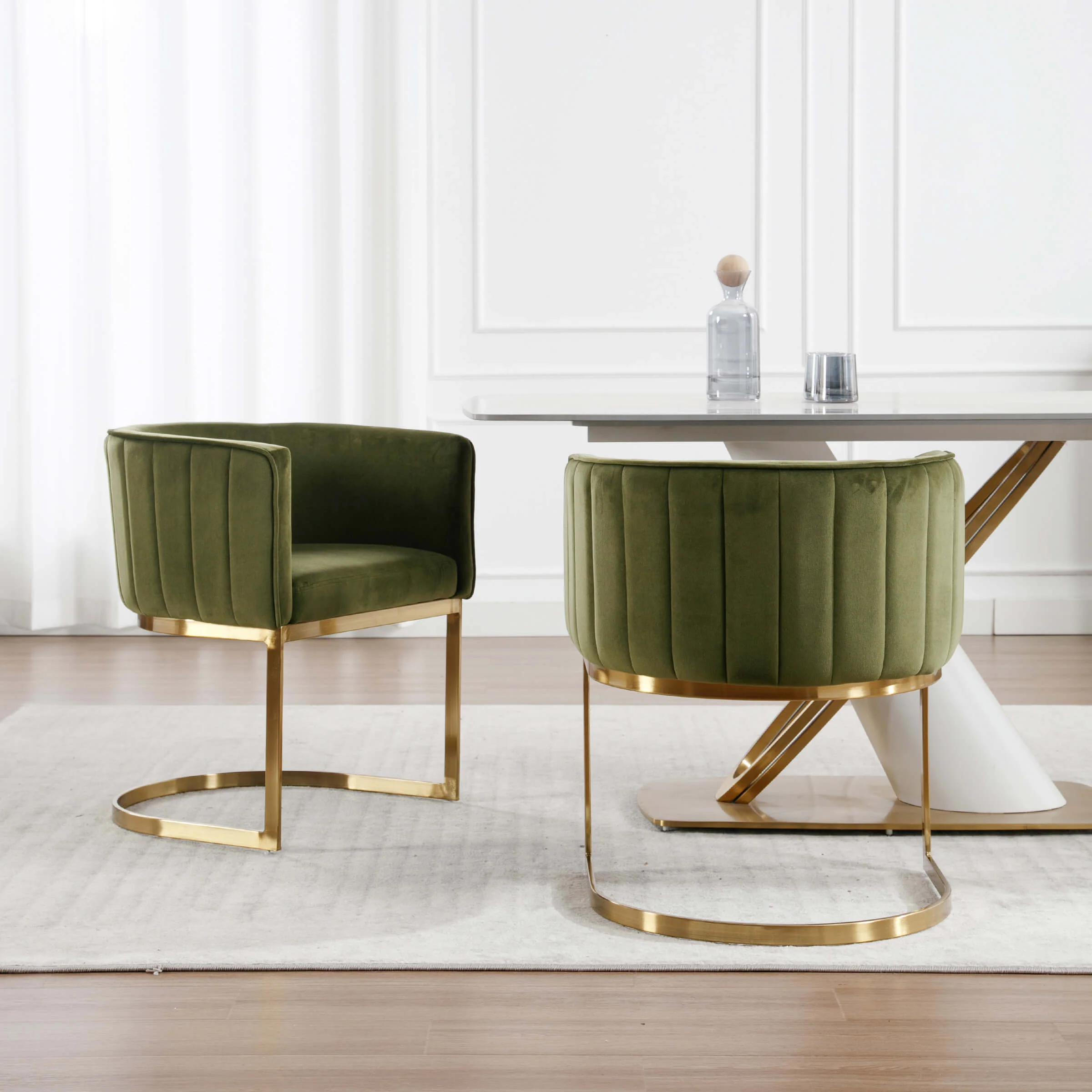 Upholstered Barrel Dining Chairs Set of 2 - 7067DC - Image 10