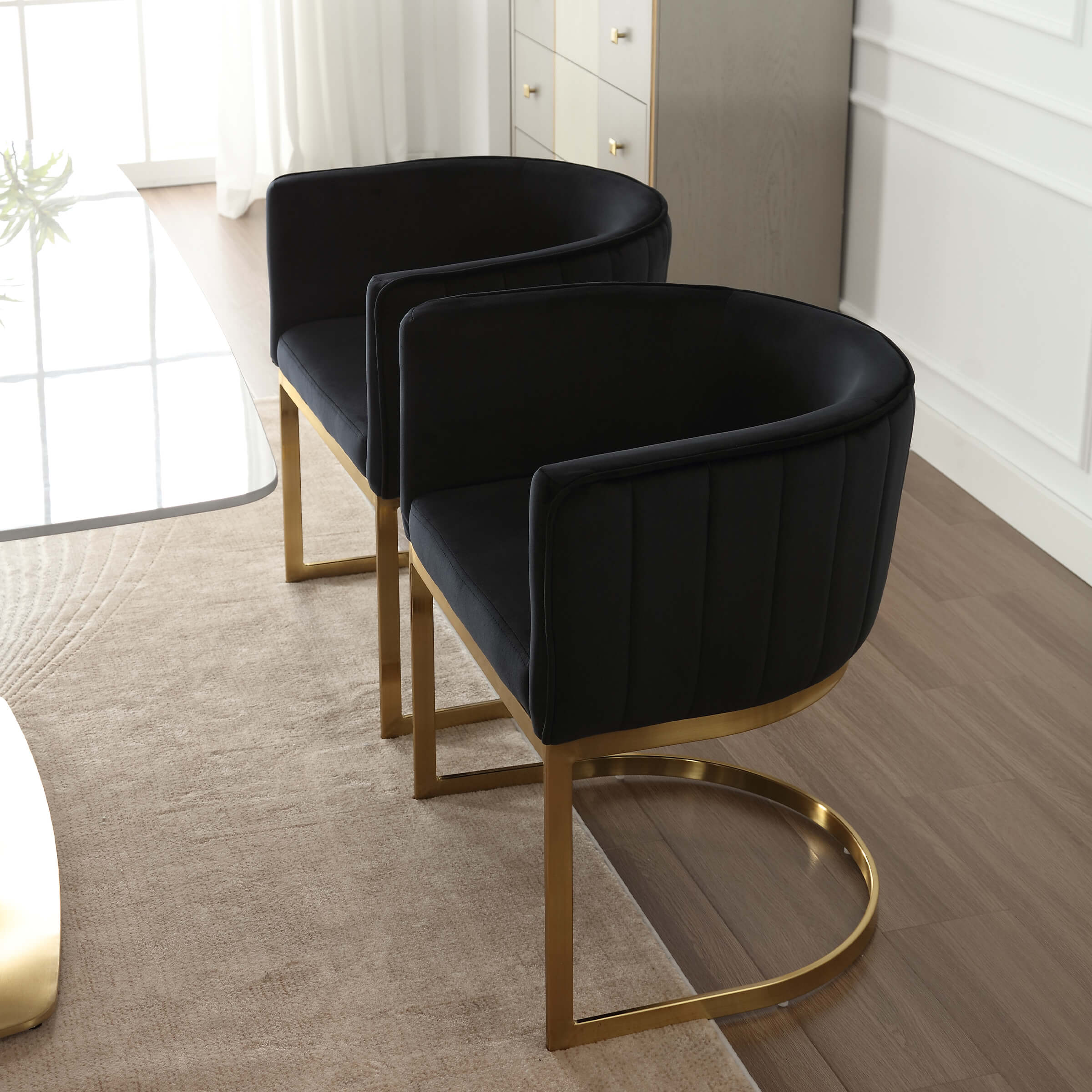 Upholstered Barrel Dining Chairs Set of 2 - 7067DC - Image 18