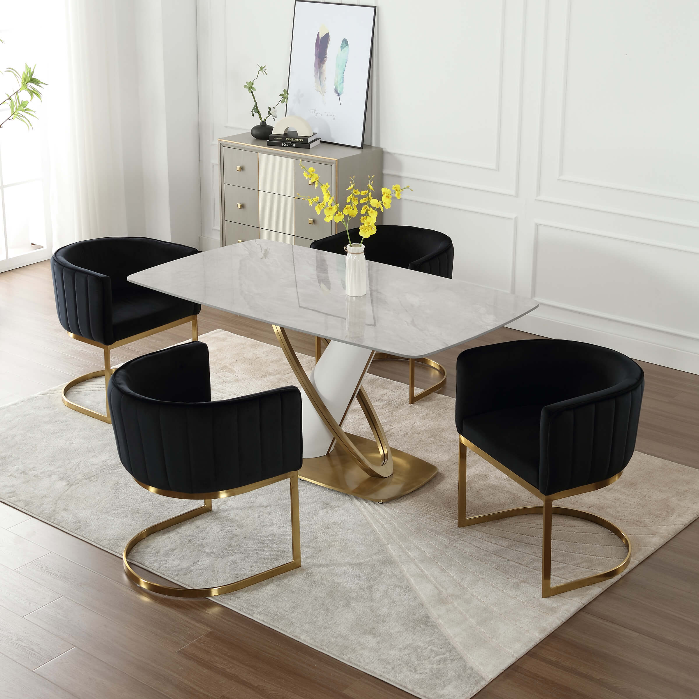 Upholstered Barrel Dining Chairs Set of 2 - 7067DC - Image 19