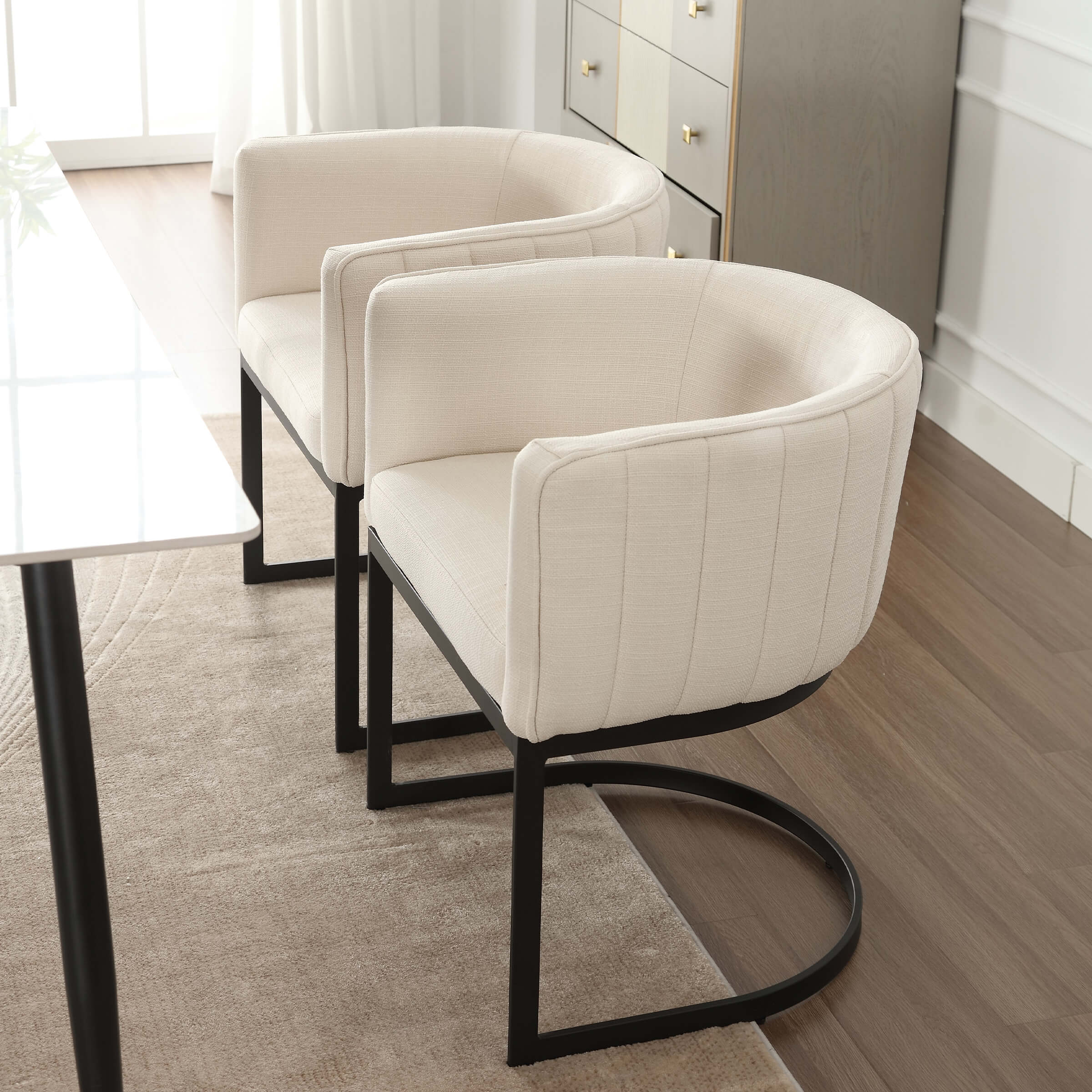 Upholstered Barrel Dining Chairs Set of 2 - 7067DC - Image 32