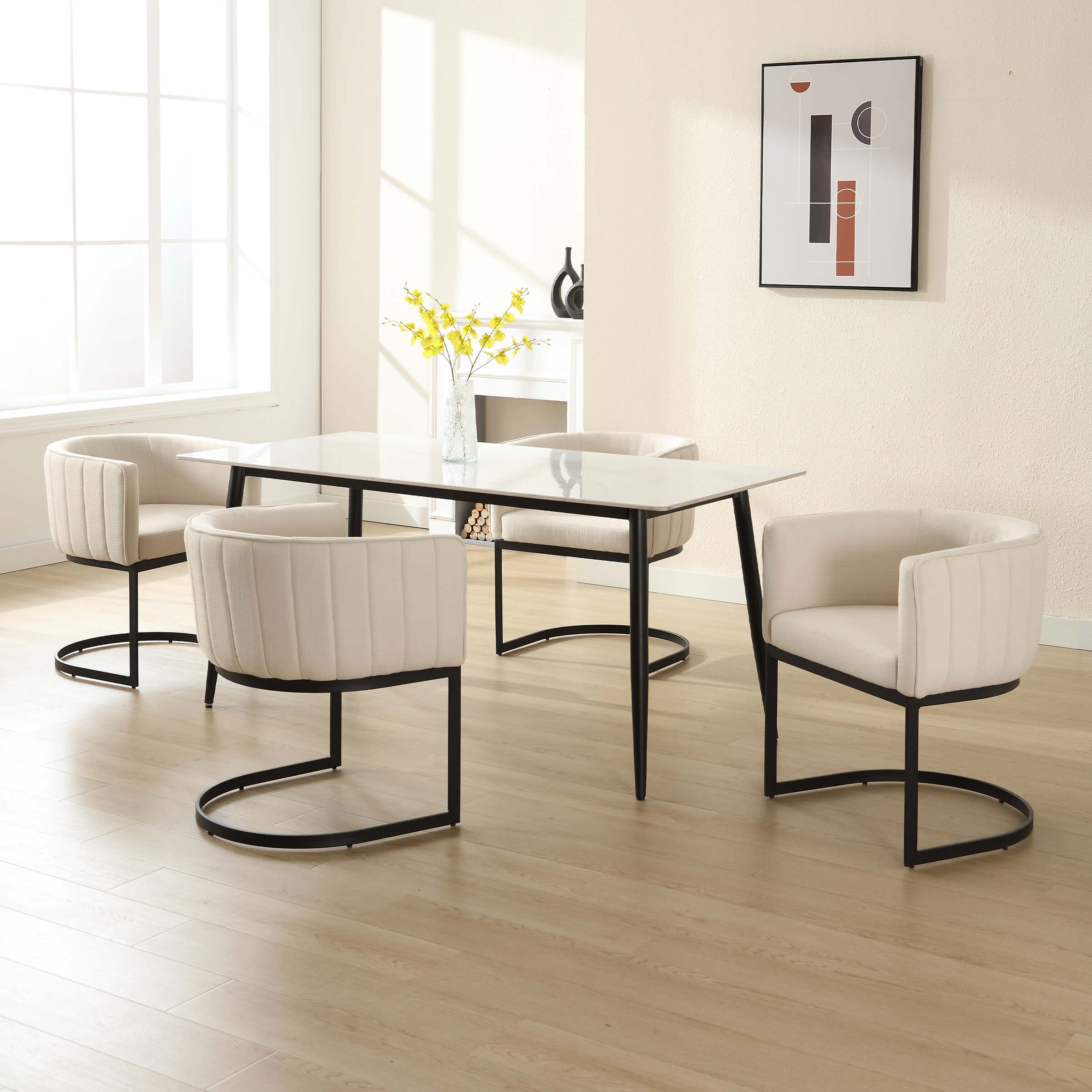 Upholstered Barrel Dining Chairs Set of 2 - 7067DC - Image 33