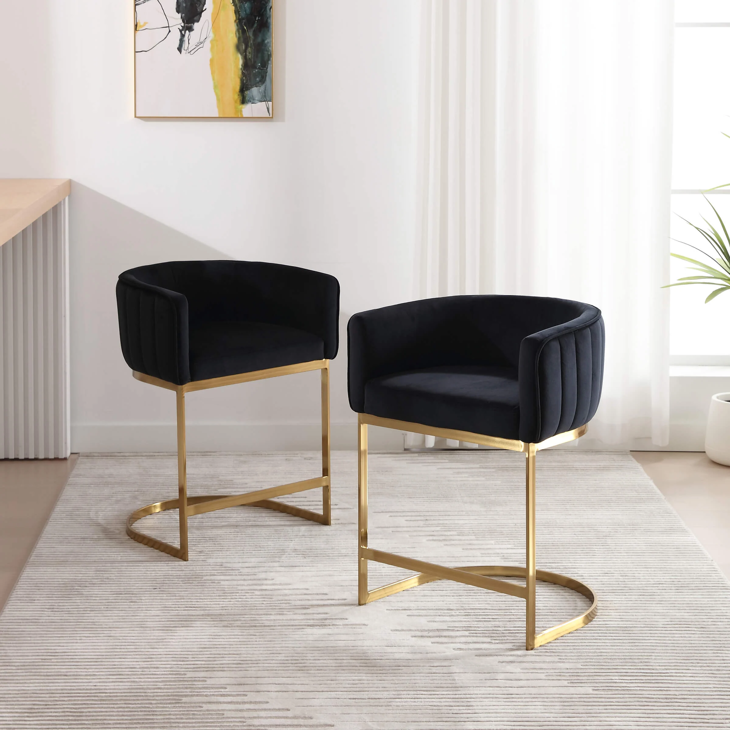 Modern Counter Height Bar Stools 1 PCS - 6067CS - Image 29