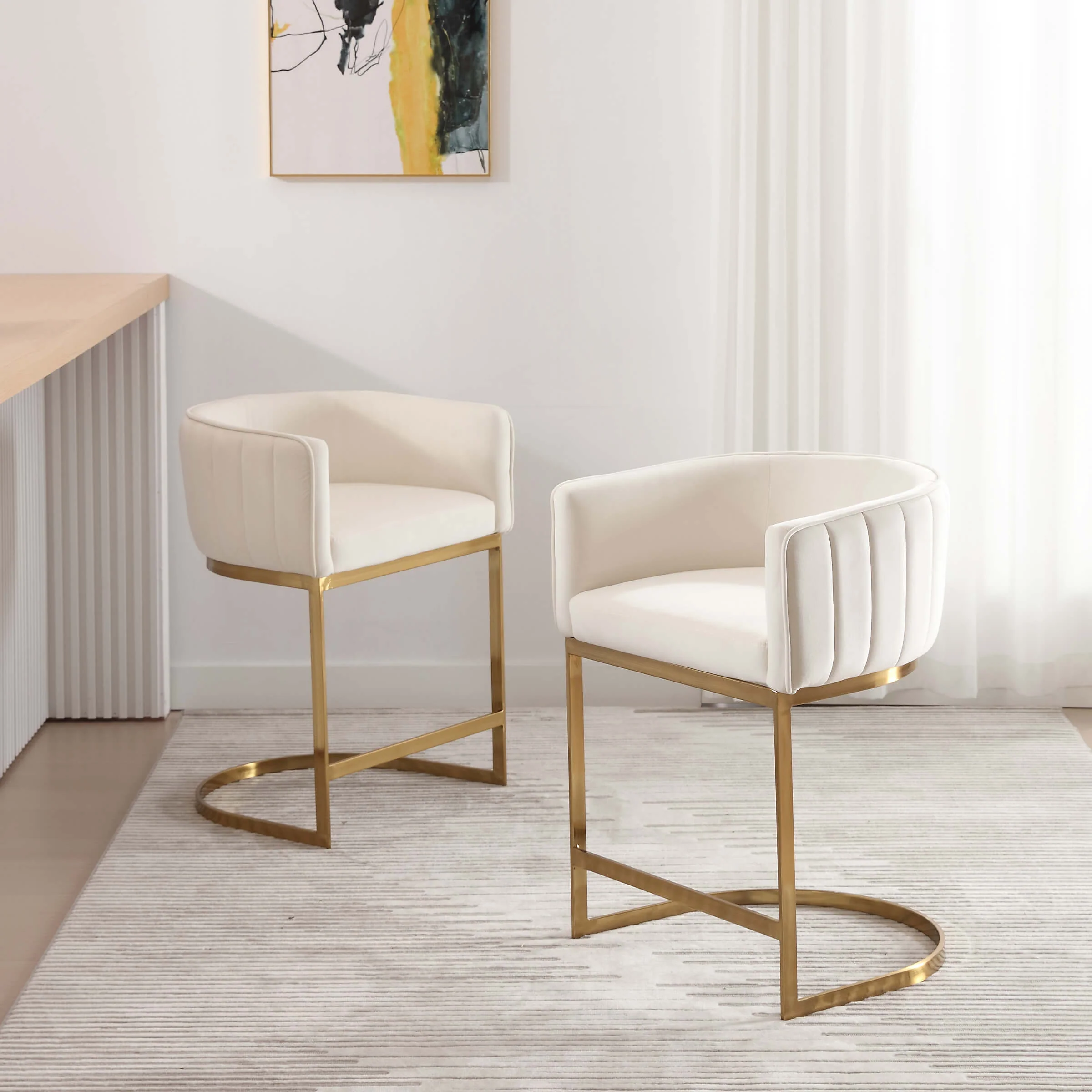 Modern Counter Height Bar Stools 1 PCS - 6067CS - Image 3