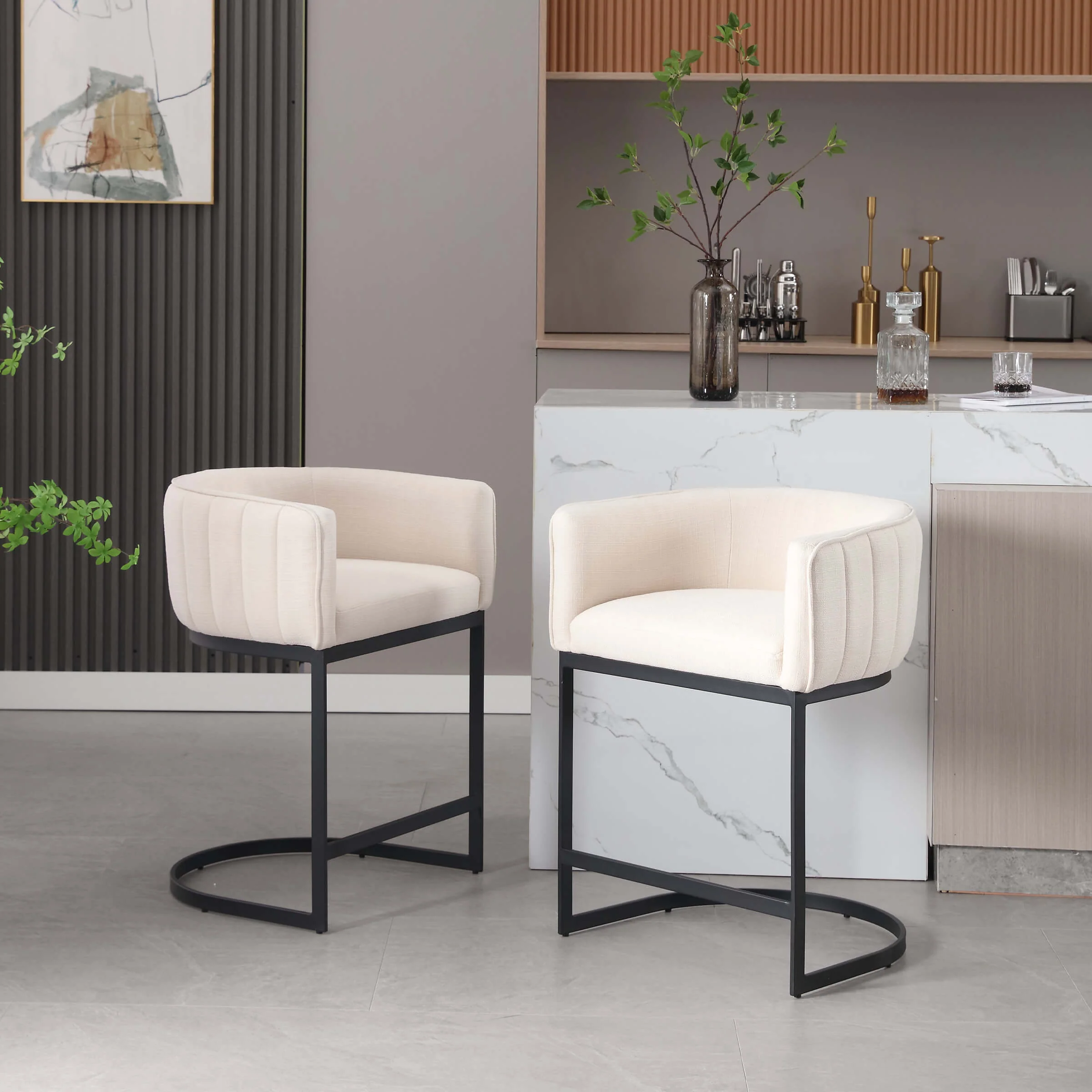 Modern Counter Height Bar Stools 1 PCS - 6067CS - Image 37