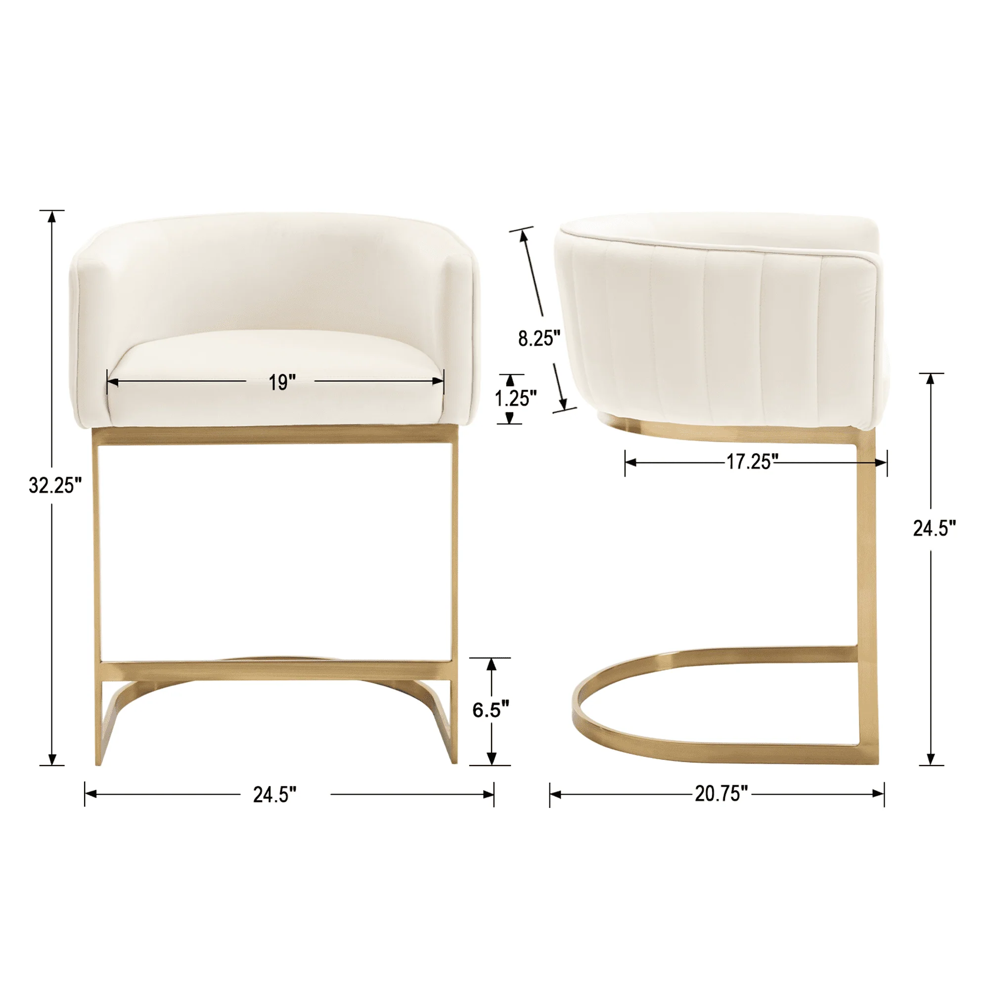 Modern Counter Height Bar Stools 1 PCS - 6067CS - Image 9