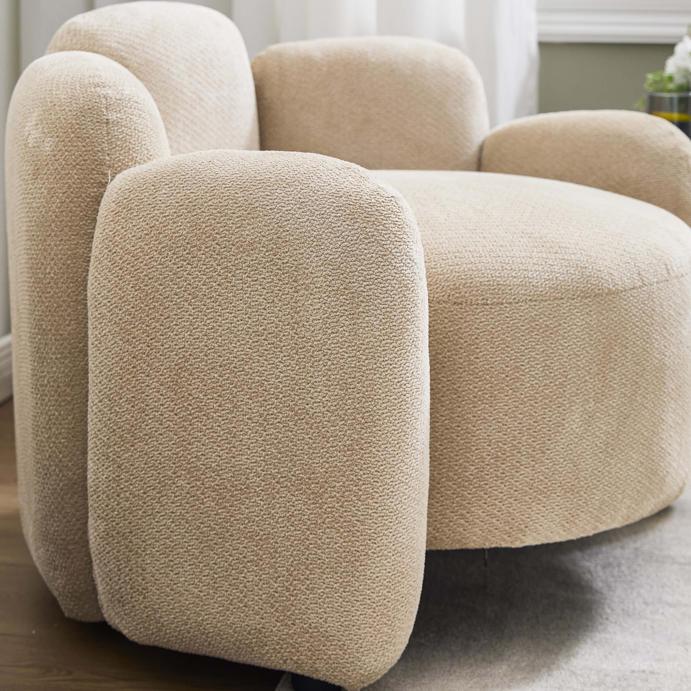 Scandinavian Style Upholstered Barrel Chair - 6629AC - Image 5