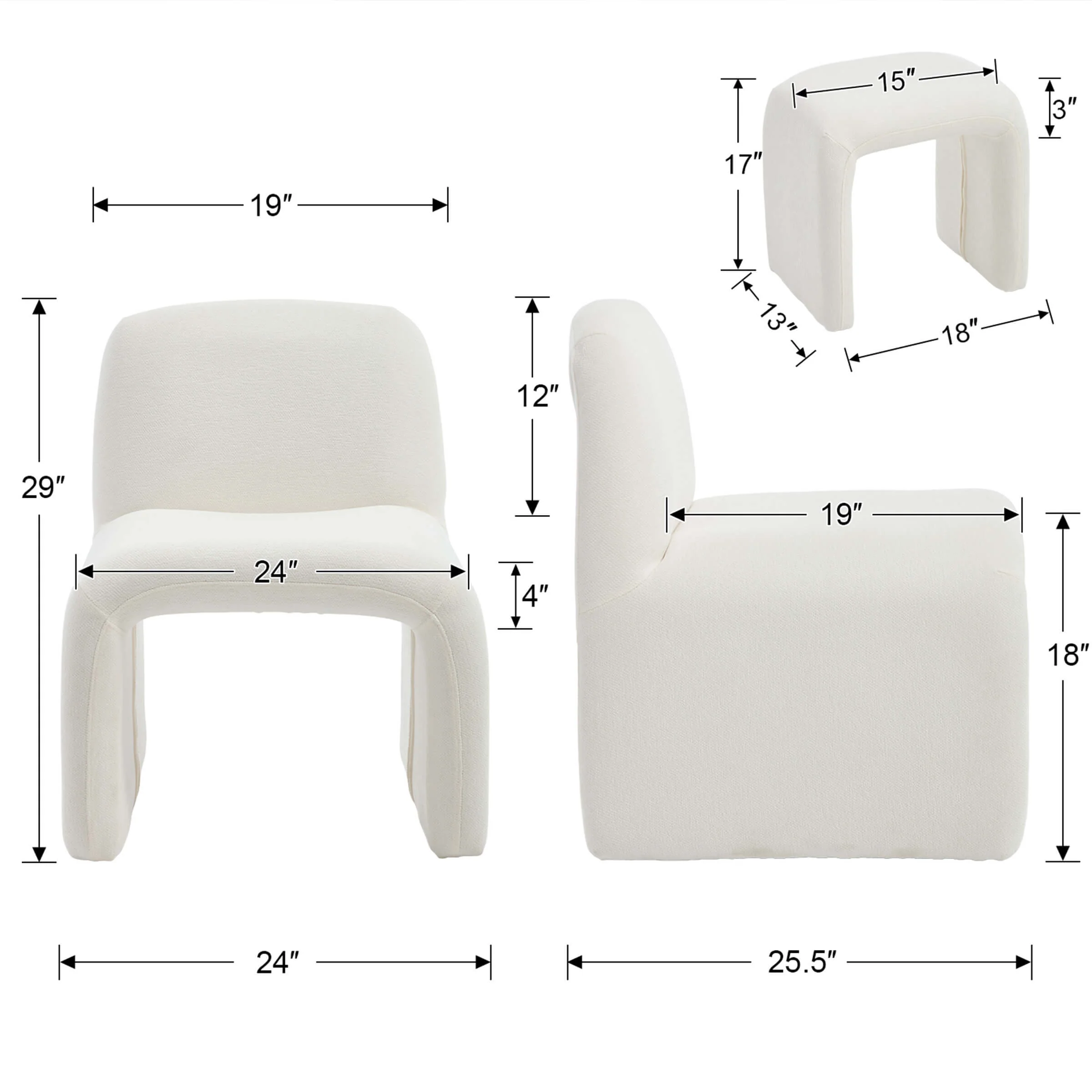 Chenille Accent Chair with Ottoman - 5010AO - Image 8