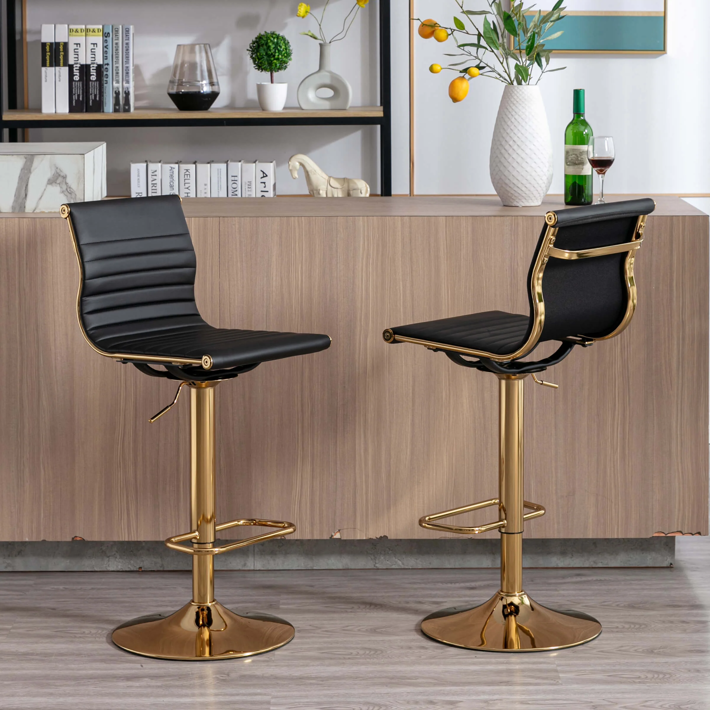 Swivel Adjustable Height Bar Stools Set of 2 - X417AB - Image 10
