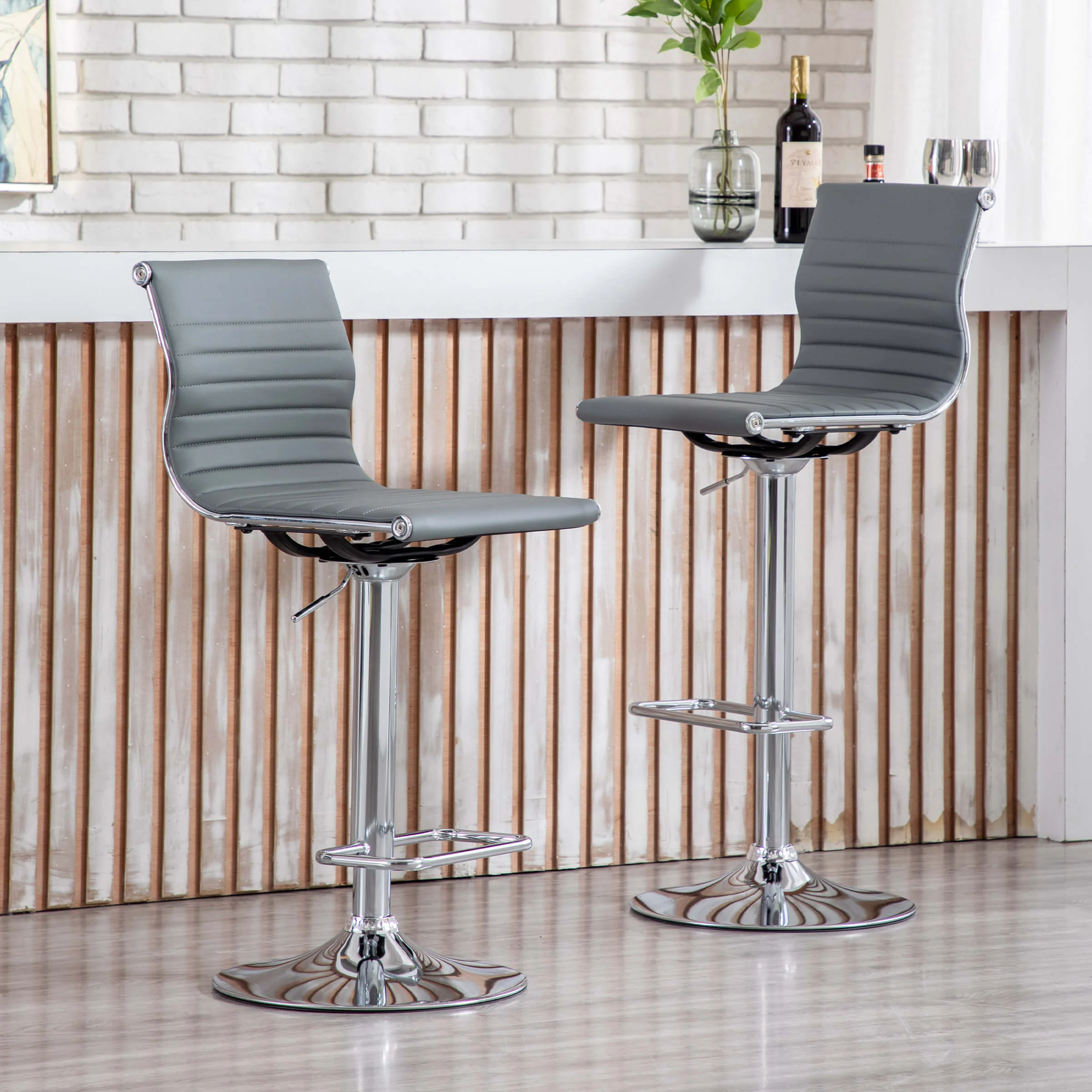Swivel Adjustable Height Bar Stools Set of 2 - X417AB - Image 17