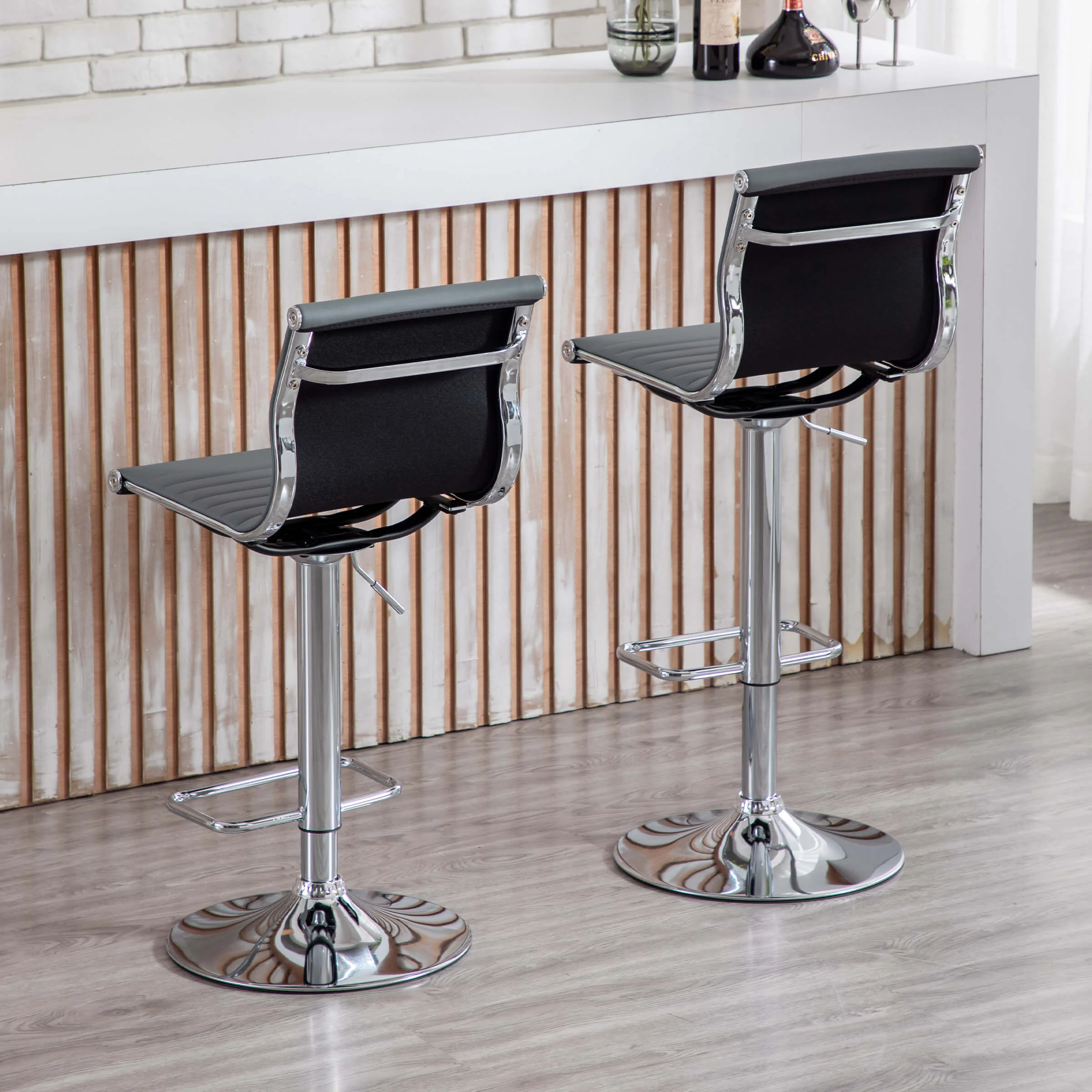 Swivel Adjustable Height Bar Stools Set of 2 - X417AB - Image 20