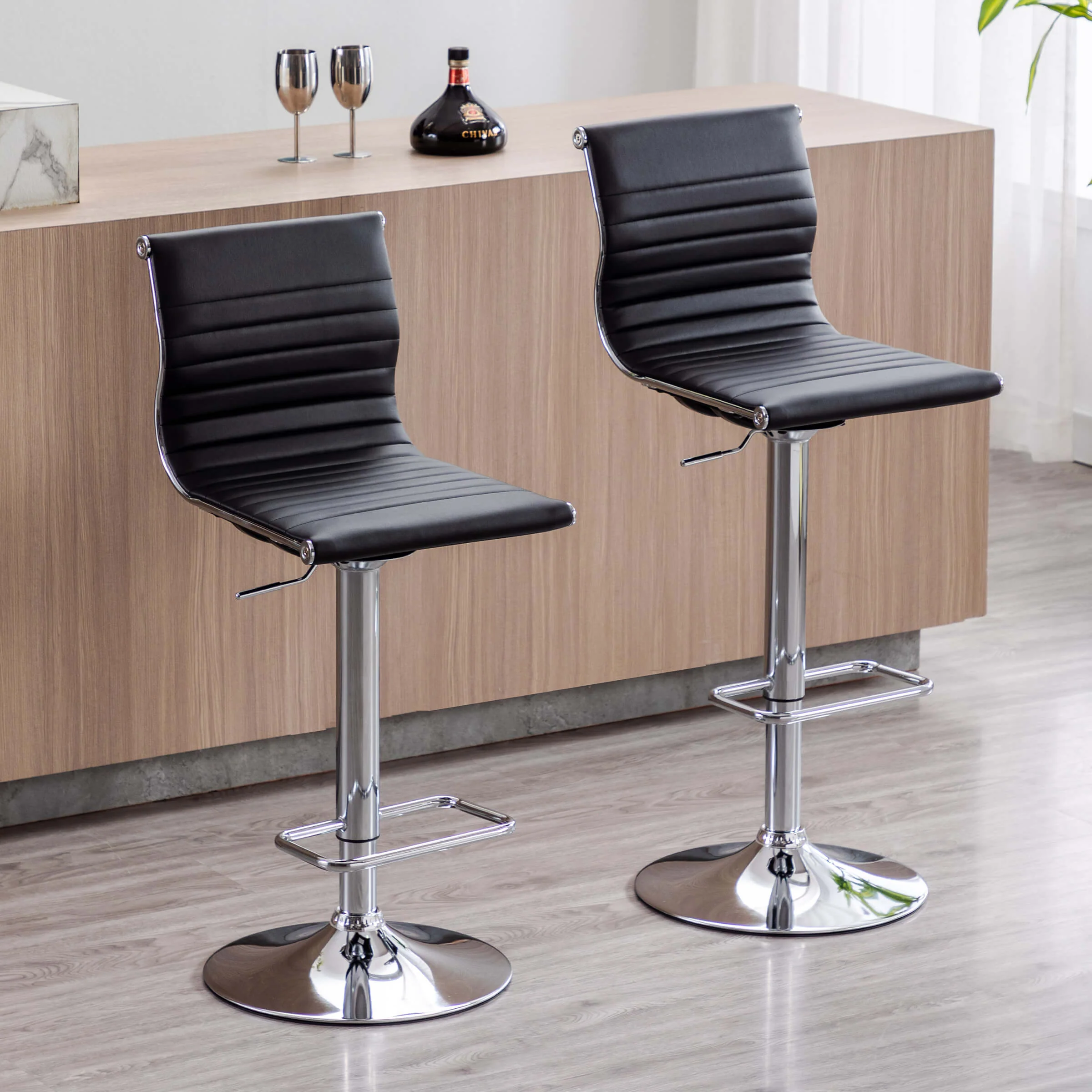 Swivel Adjustable Height Bar Stools Set of 2 - X417AB - Image 24
