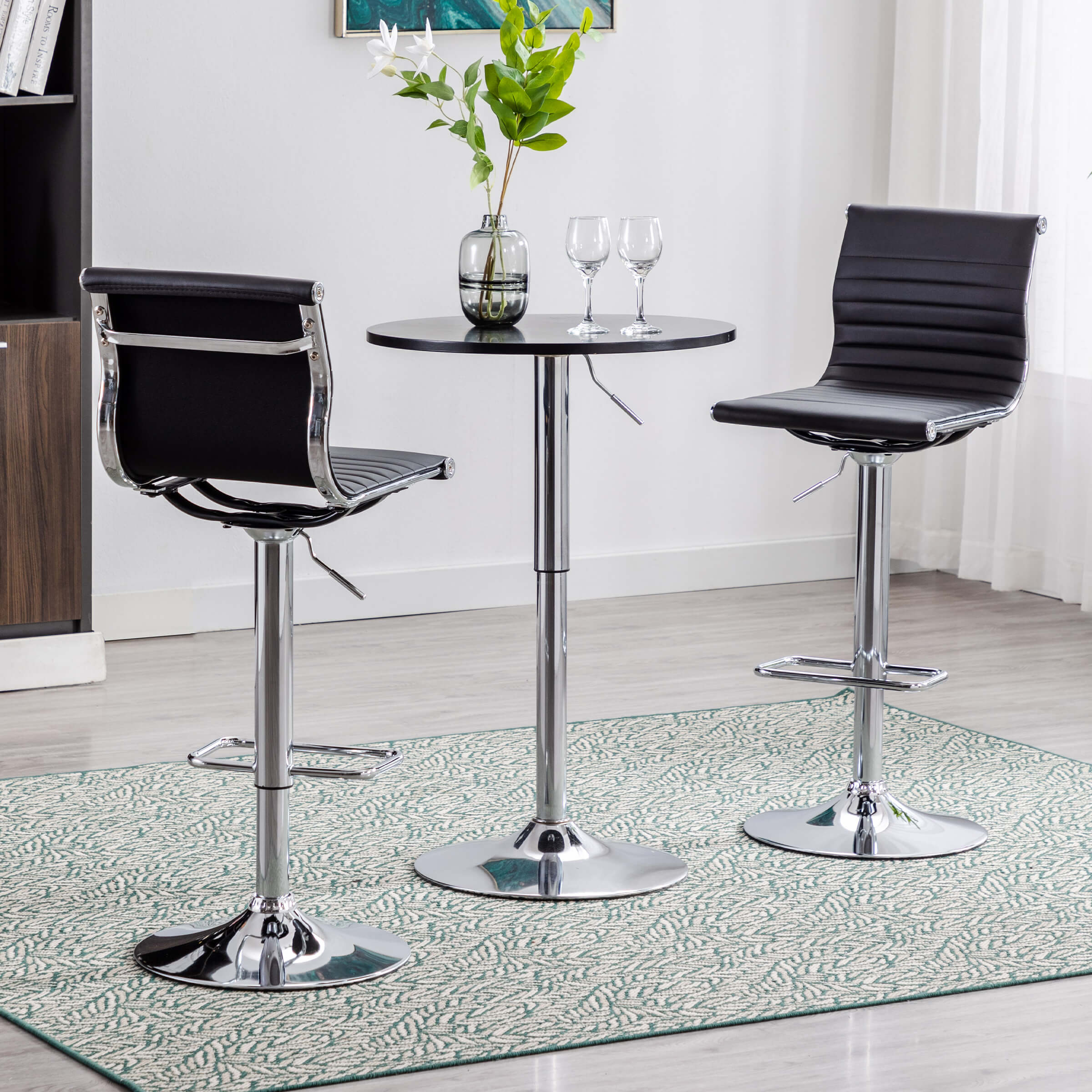 Swivel Adjustable Height Bar Stools Set of 2 - X417AB - Image 25