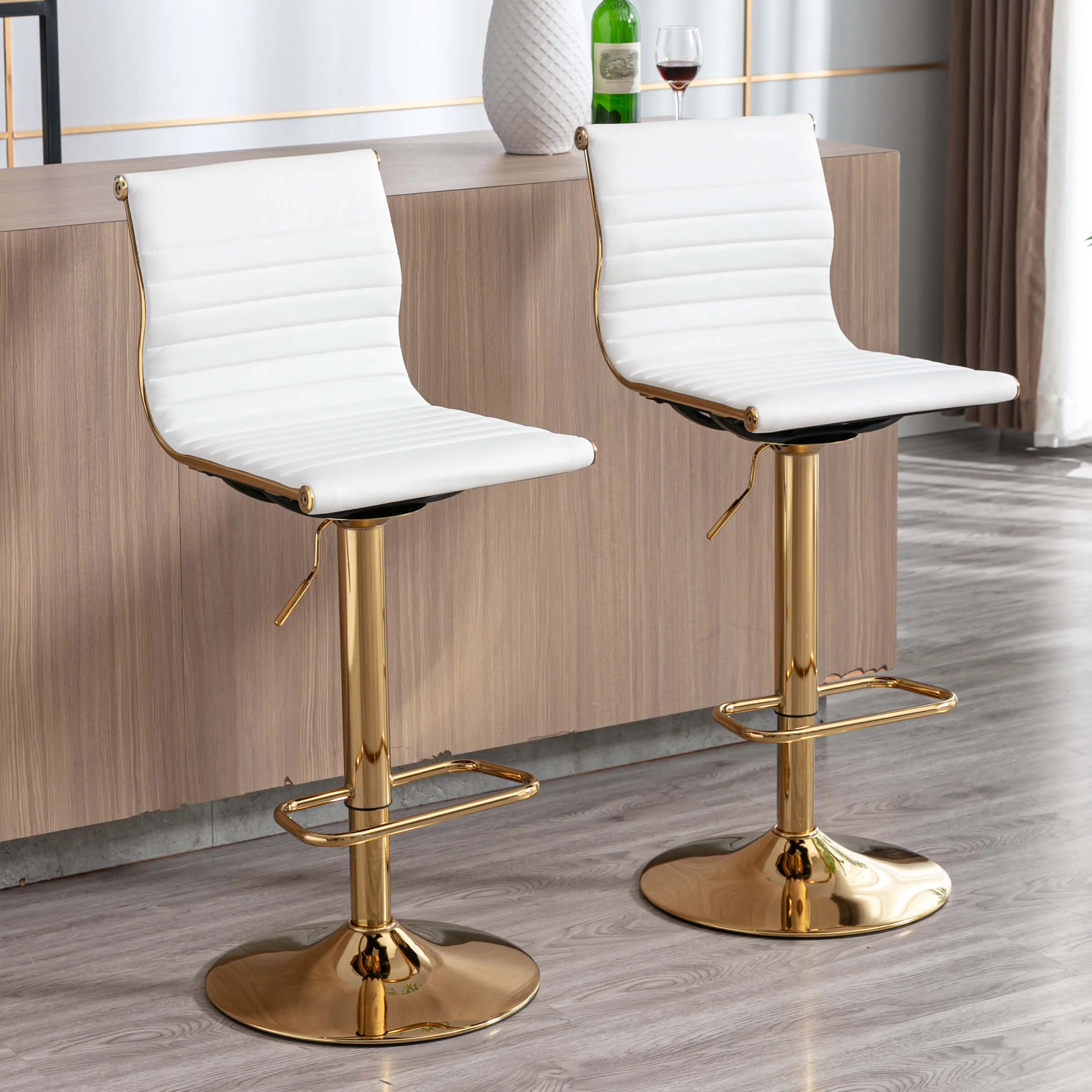 Swivel Adjustable Height Bar Stools Set of 2 - X417AB - Image 32