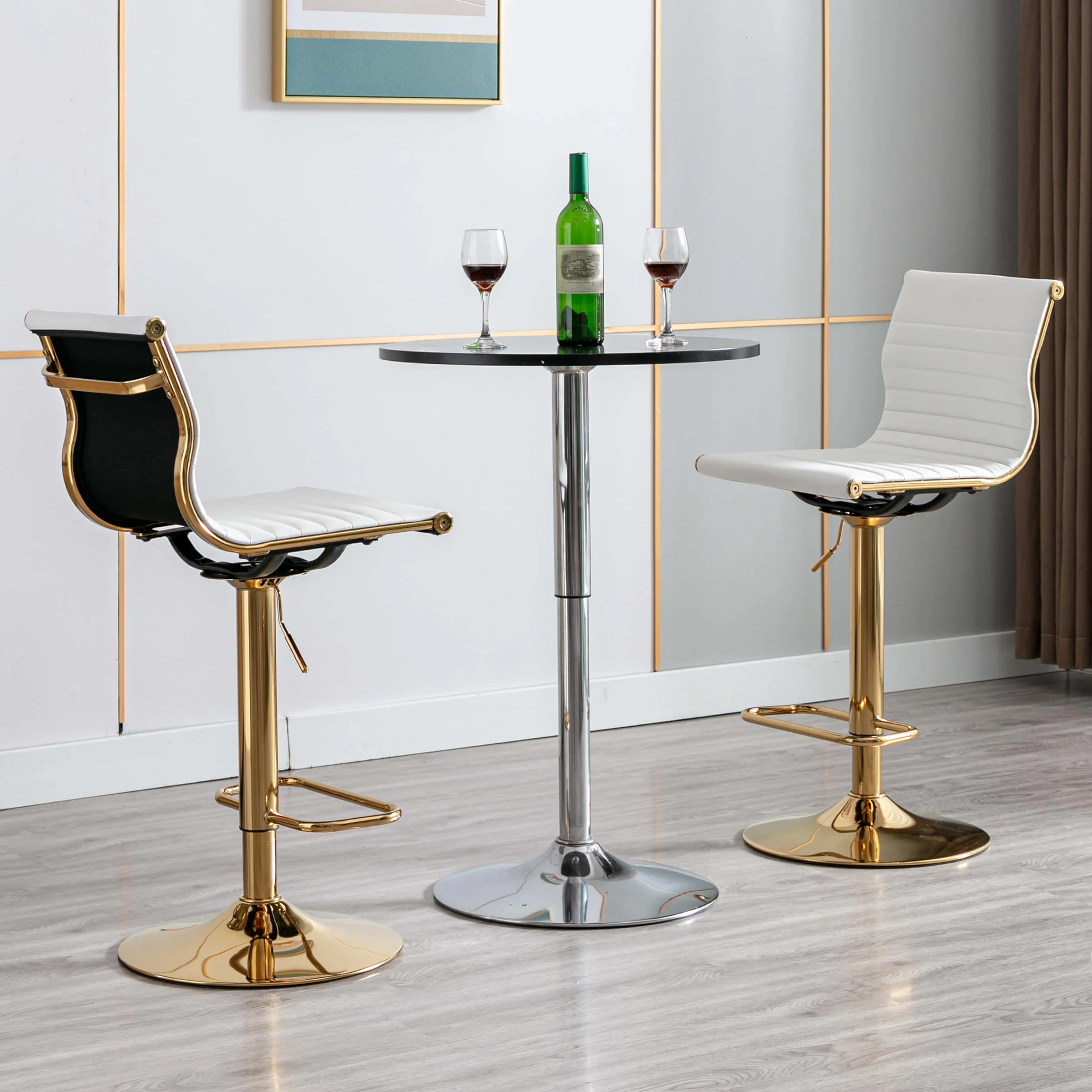 Swivel Adjustable Height Bar Stools Set of 2 - X417AB - Image 33