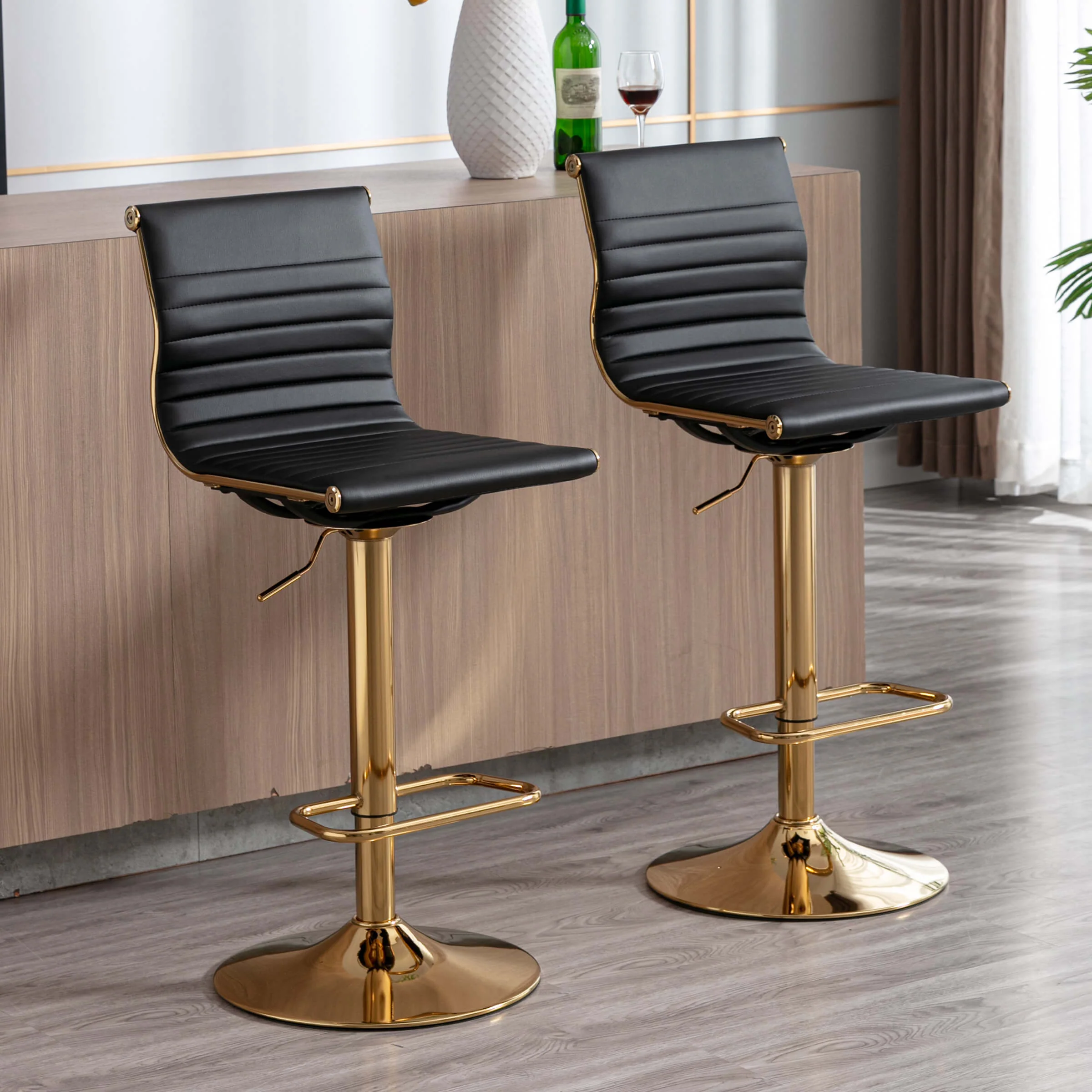Swivel Adjustable Height Bar Stools Set of 2 - X417AB - Image 9